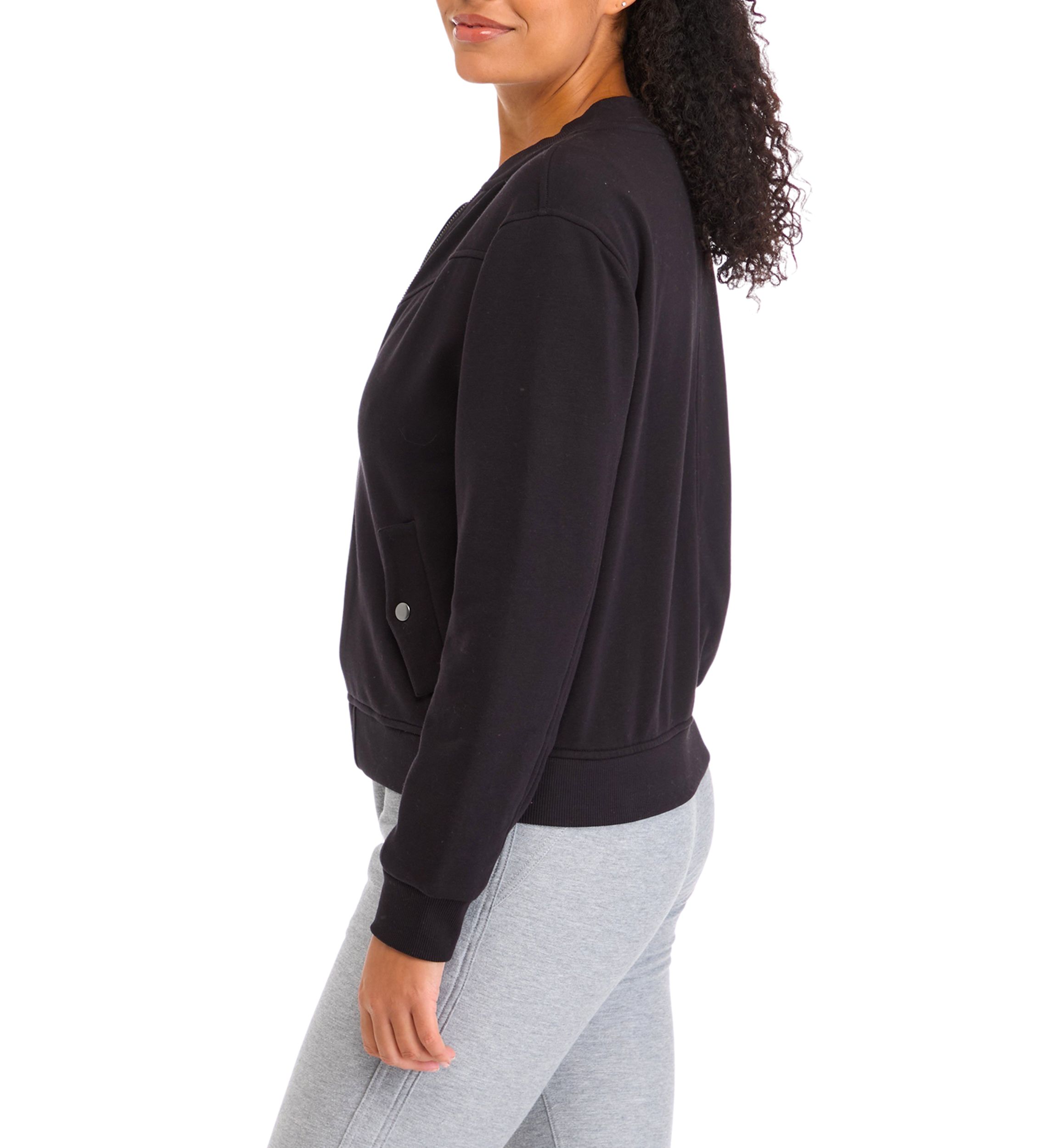 Womens Knit Bomber Jacket
