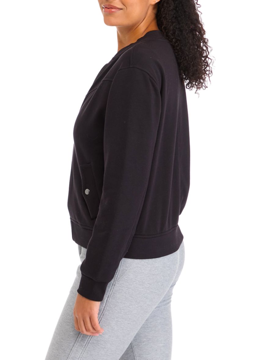 Womens Knit Bomber Jacket