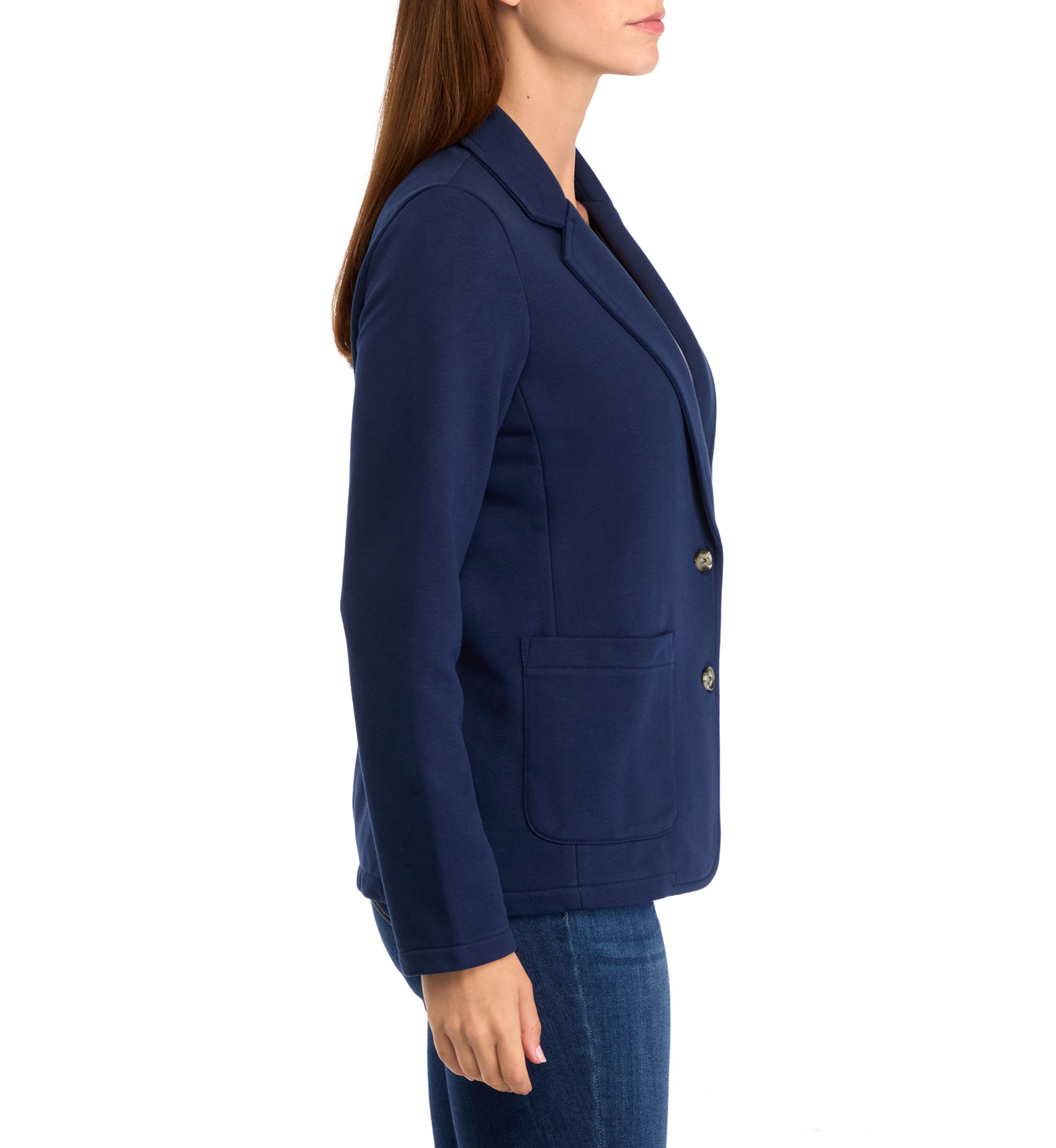 Womens Button Knit Blazer