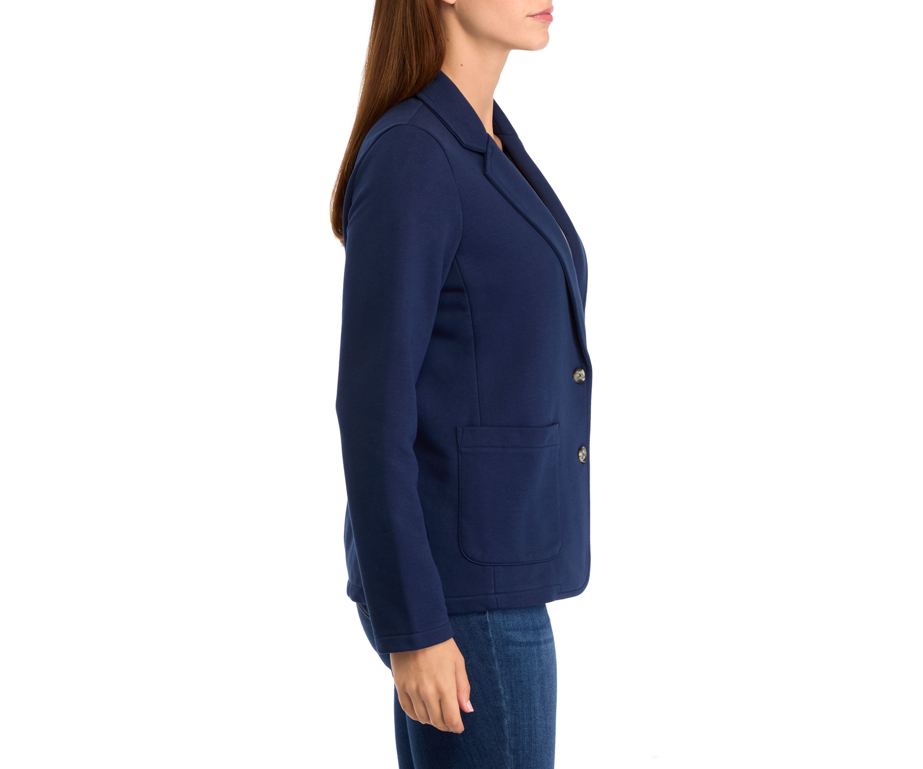 Womens Button Knit Blazer