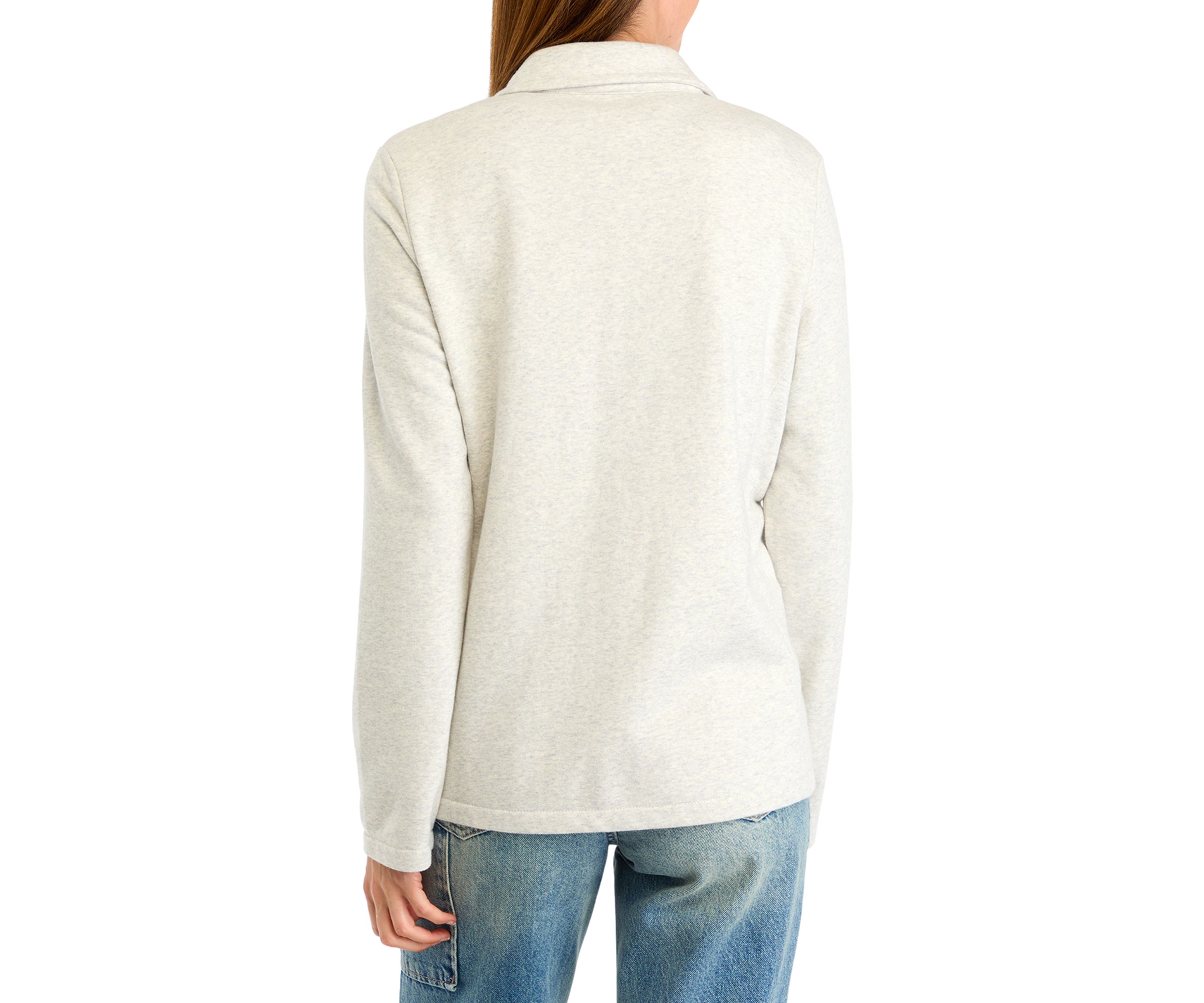Womens Button Knit Blazer Heather Blazer 