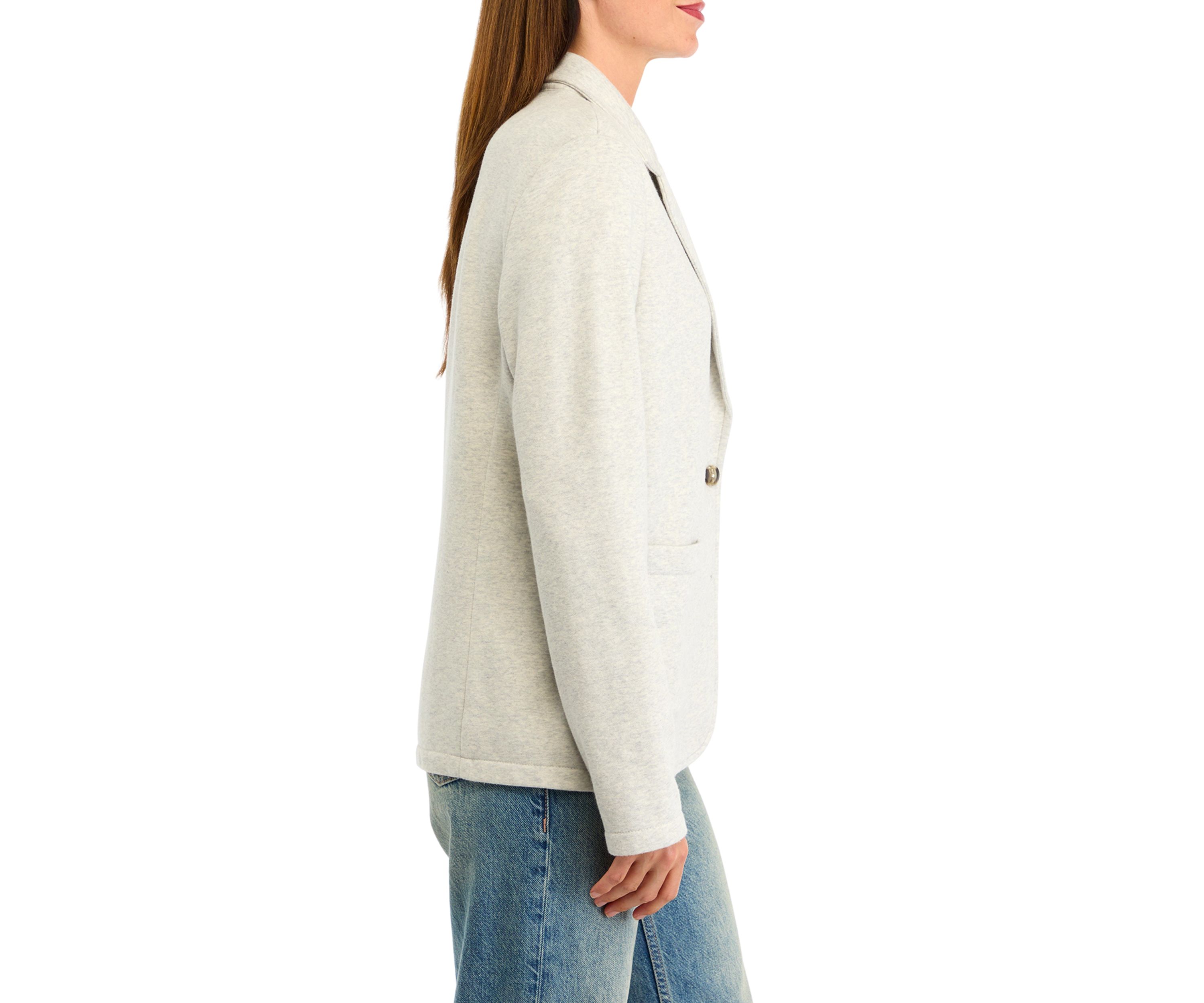 Womens Button Knit Blazer Heather Blazer 