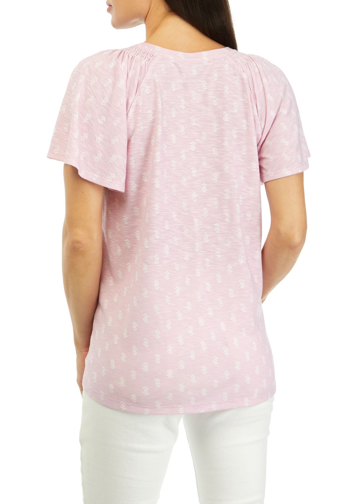 Womens Flutter Sleeve Top