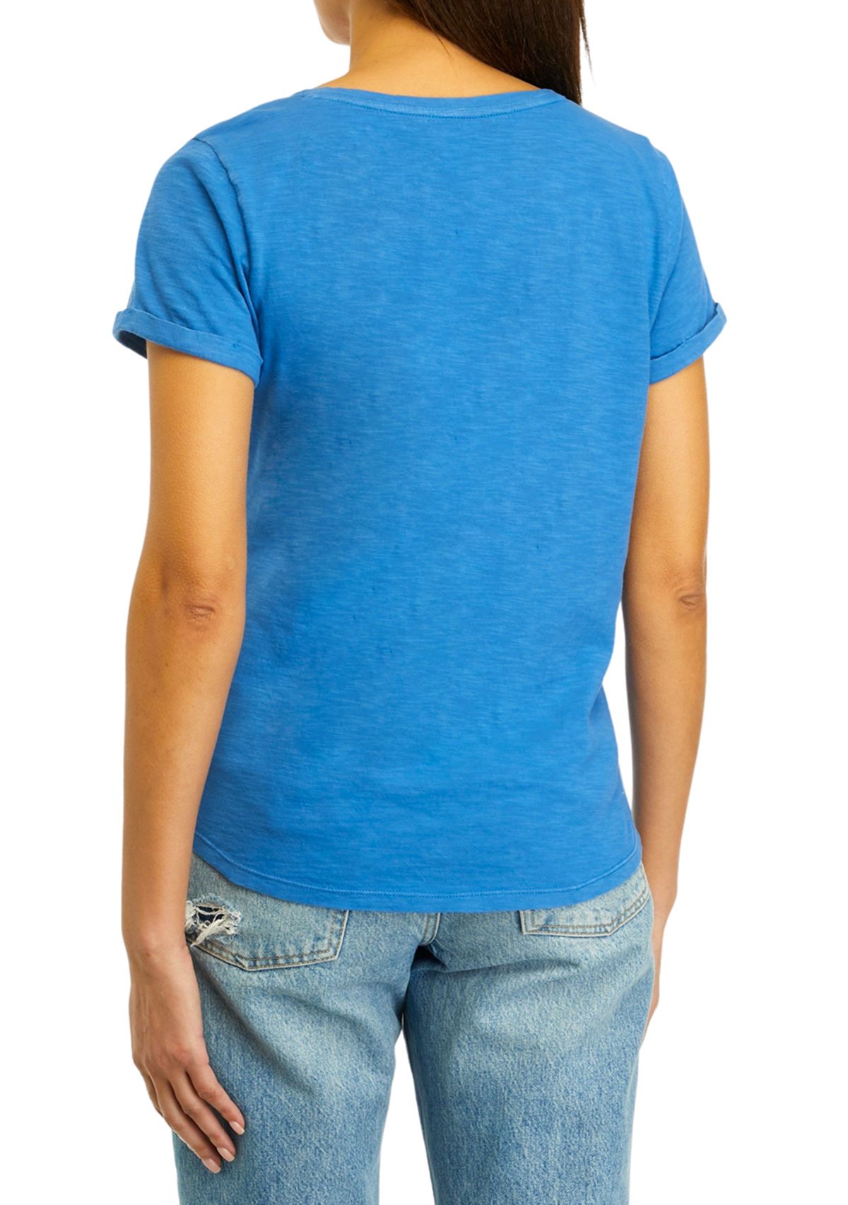 Womens Short Sleeve Cuffed T-Shirt