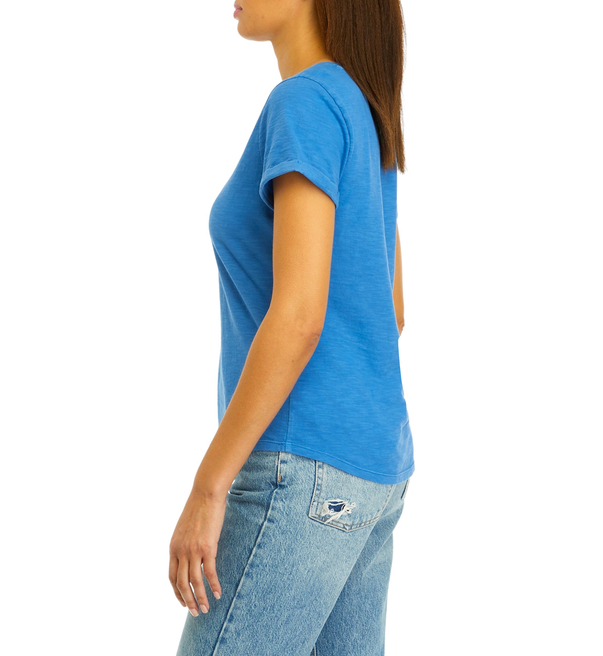 Womens Short Sleeve Cuffed T-Shirt