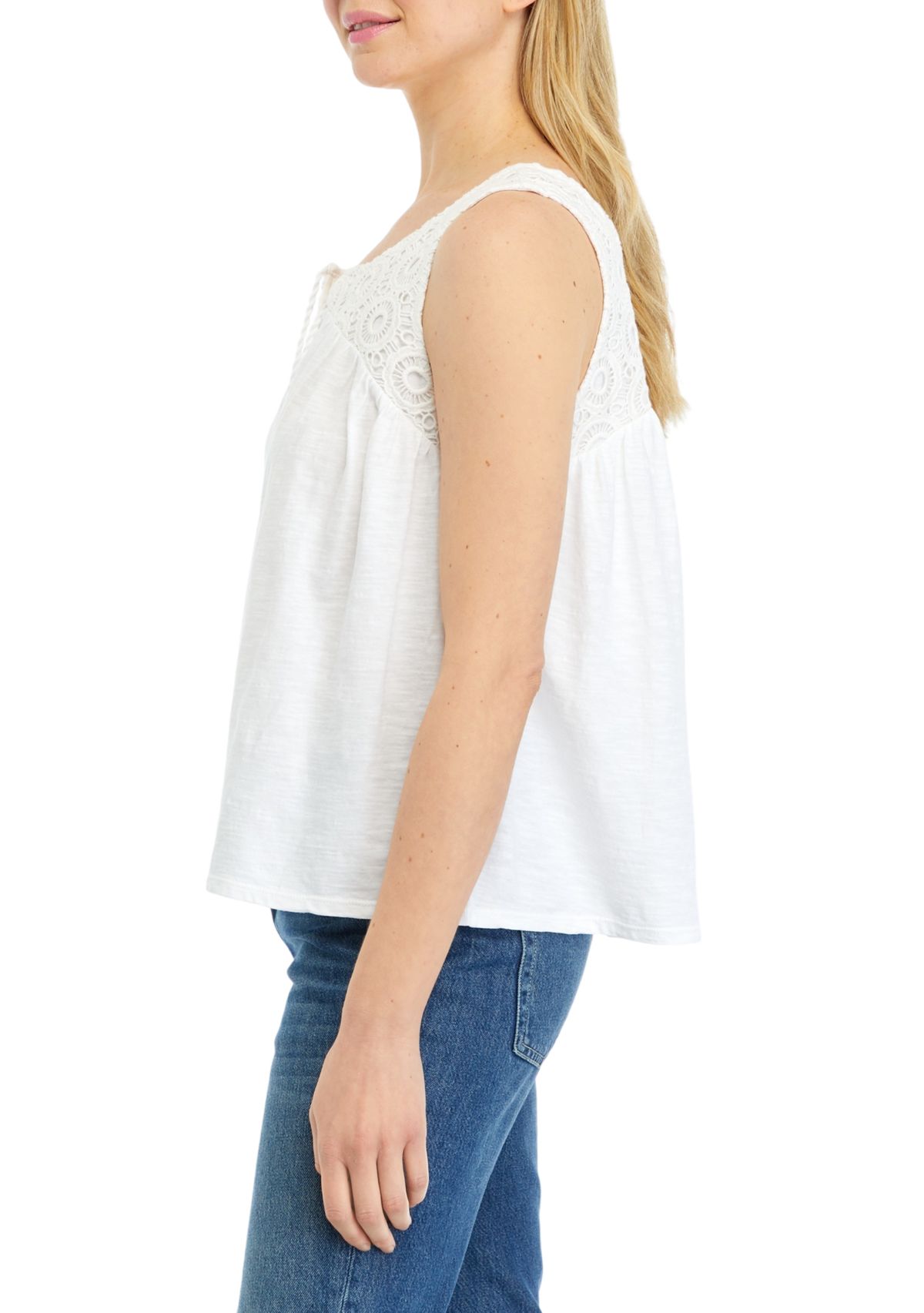 Womens Chunky Lace Tank Top
