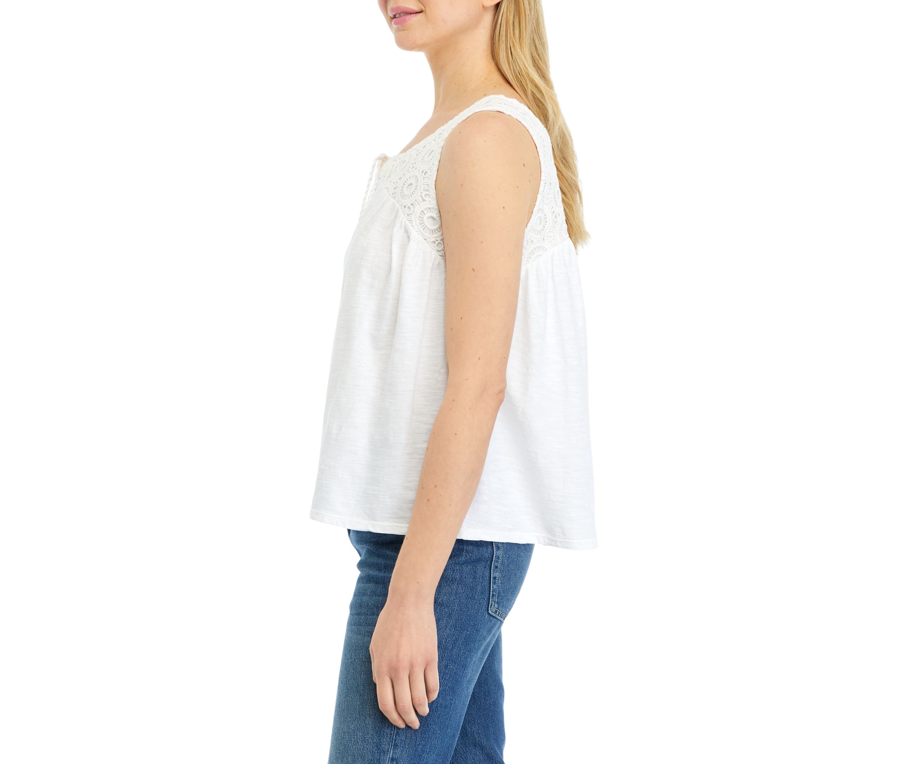 Womens Chunky Lace Tank Top