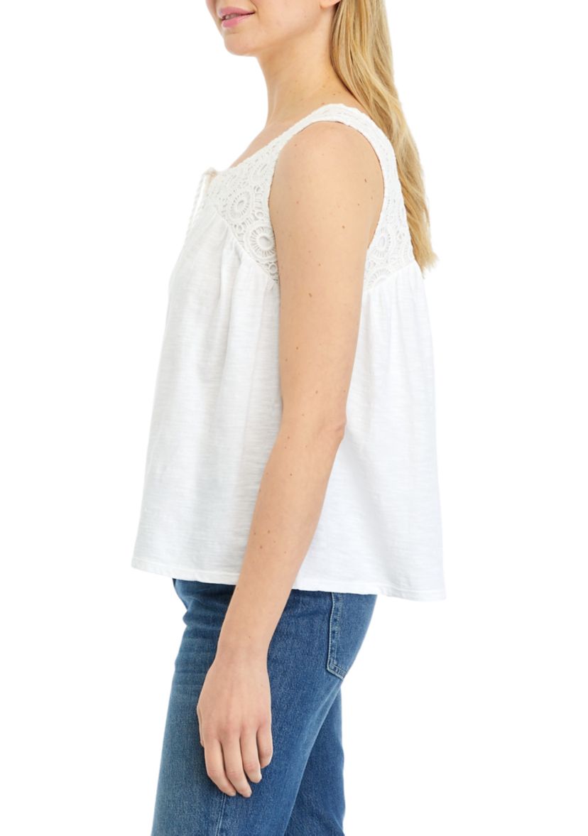 Womens Chunky Lace Tank Top