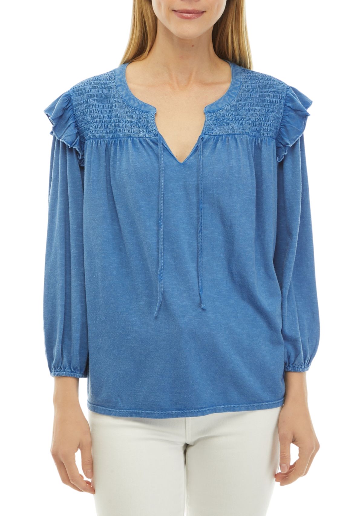 Womens Split Neck Top