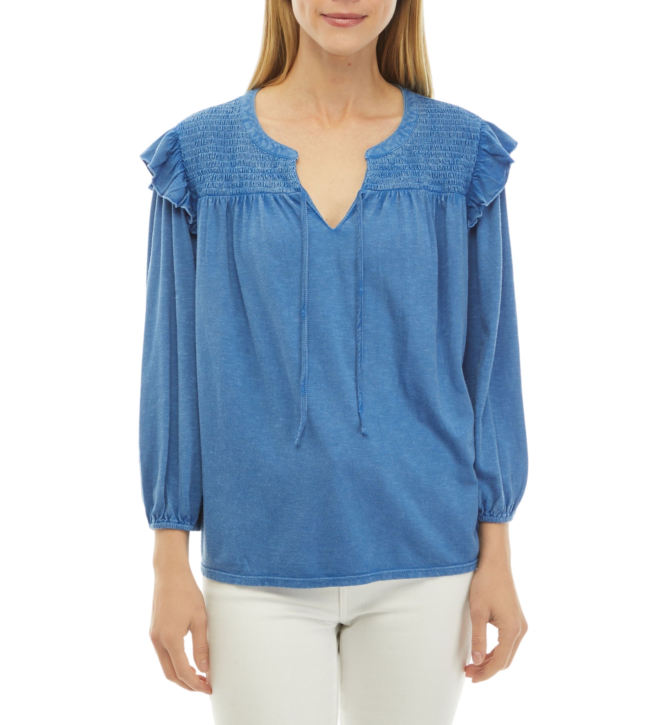 Womens Split Neck Top