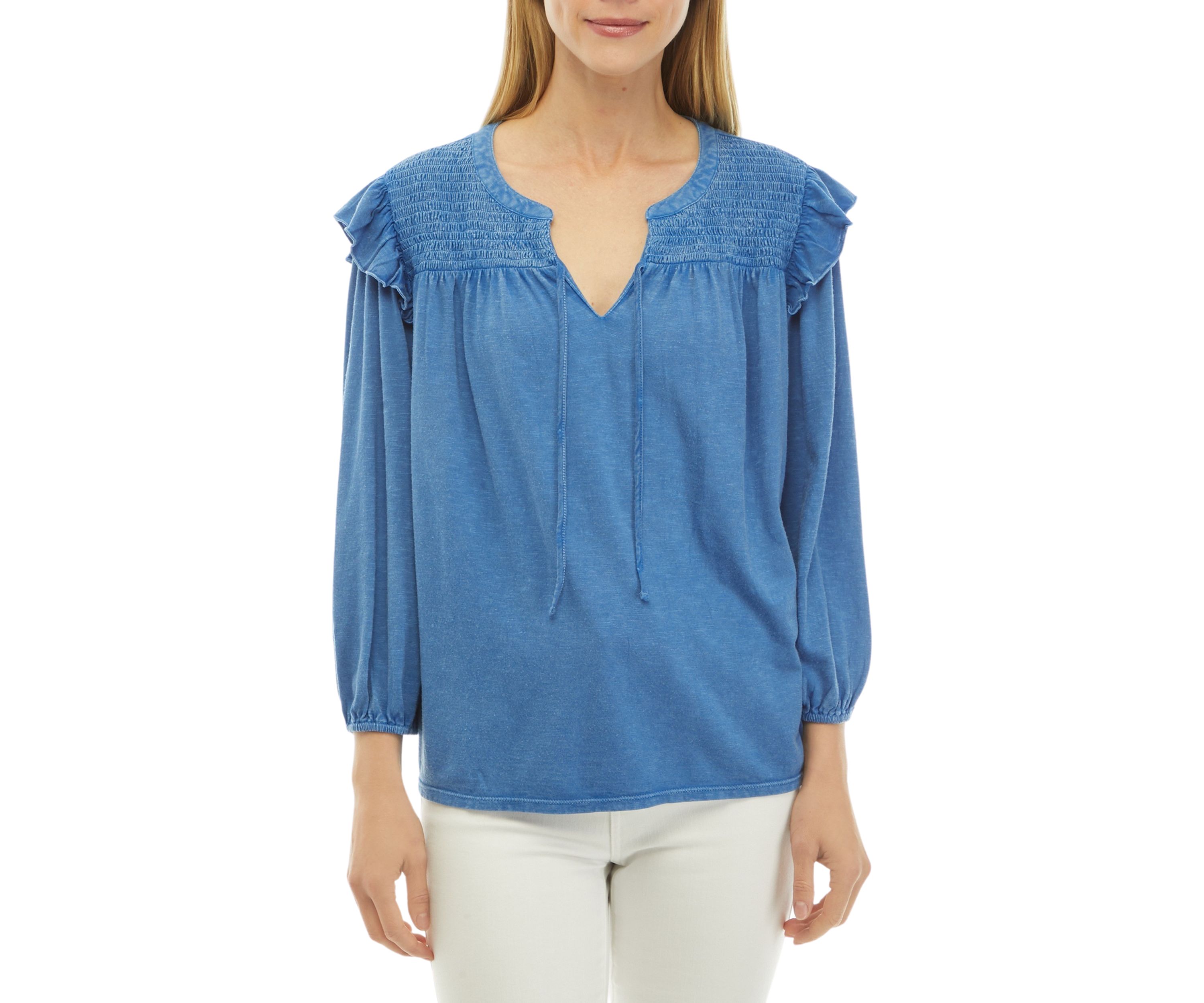 Womens Split Neck Top