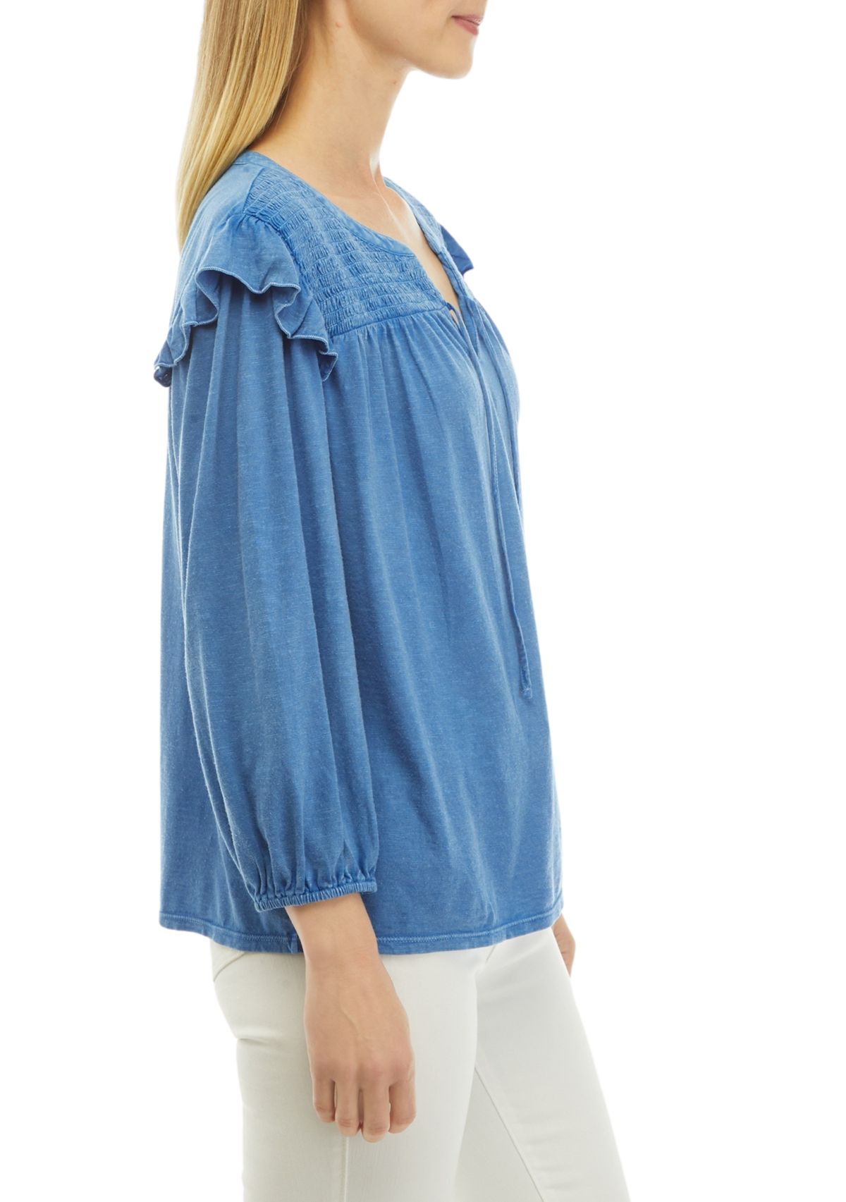 Womens Split Neck Top