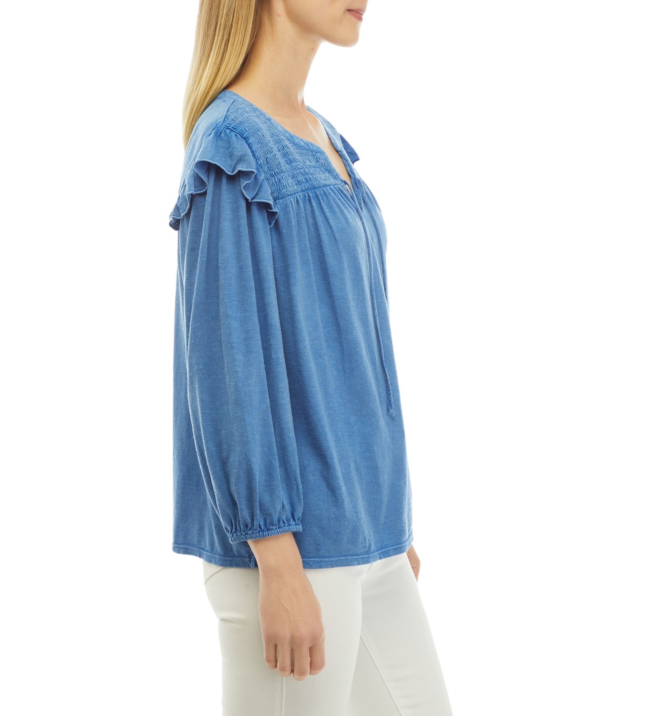 Womens Split Neck Top