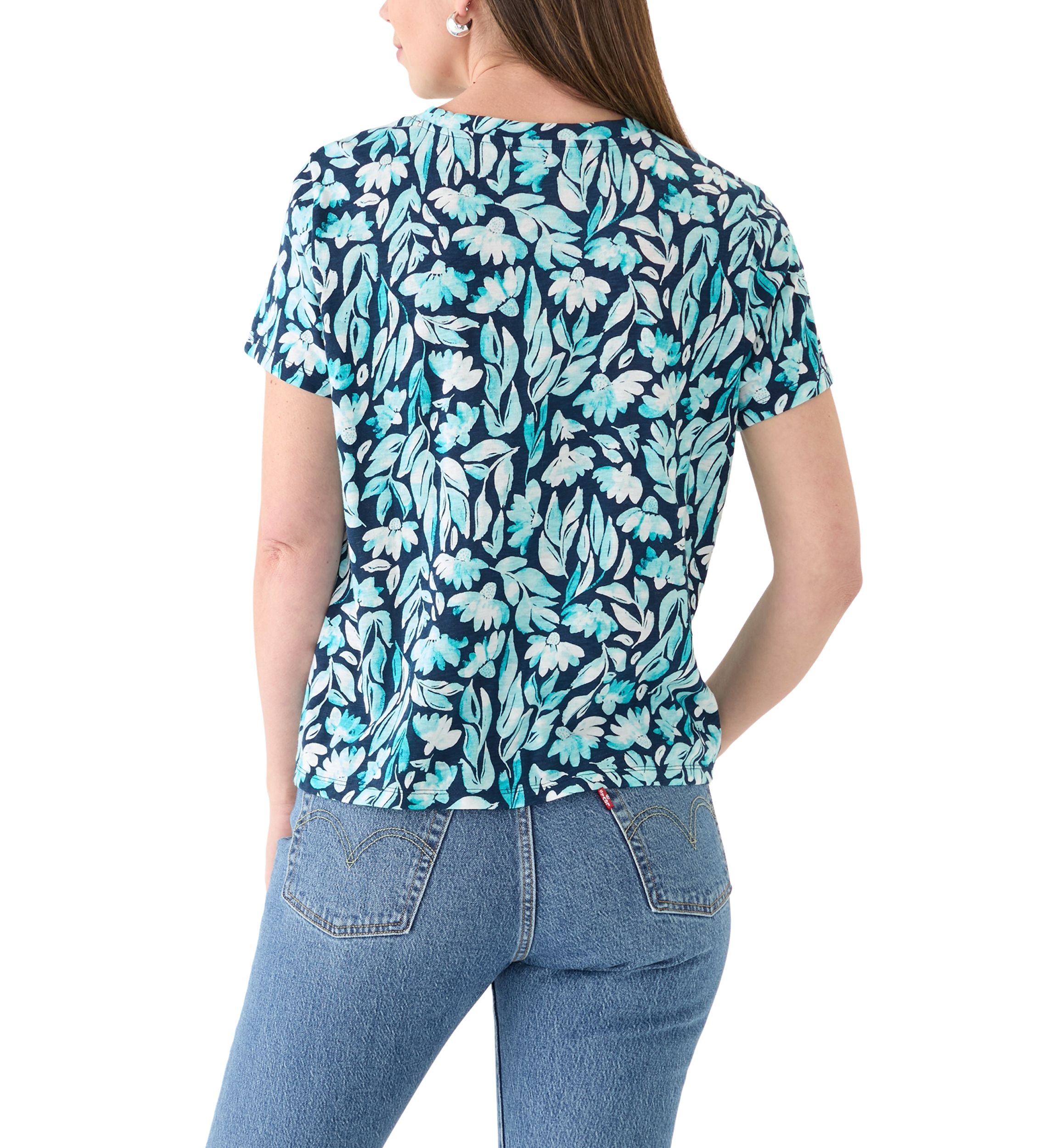 Womens Short Sleeve Twist Front T-Shirt