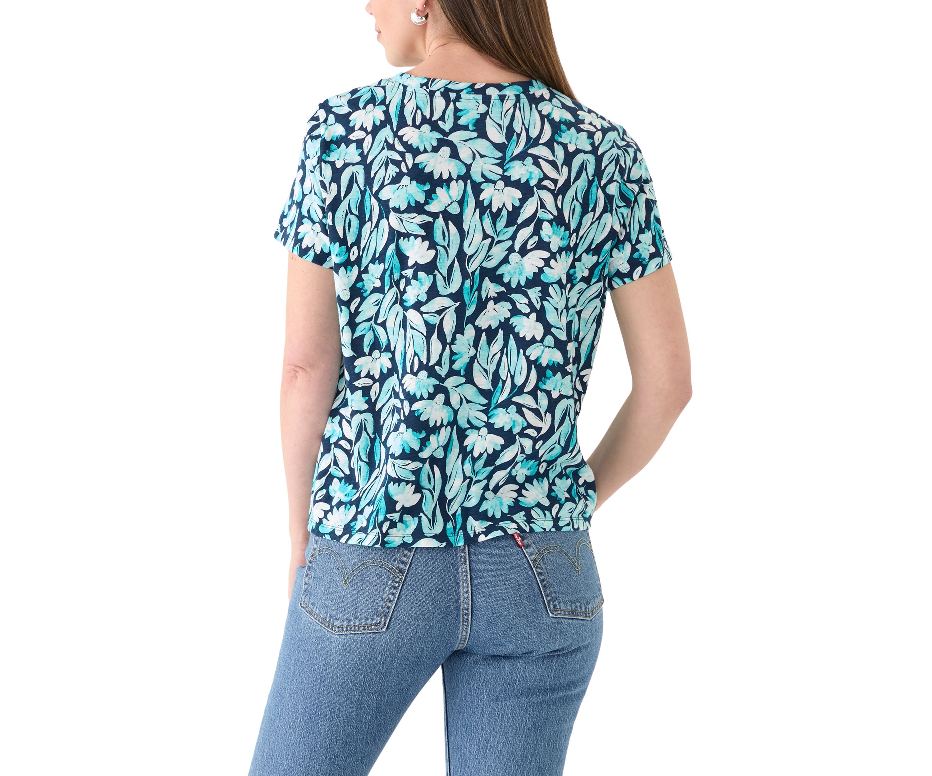 Womens Short Sleeve Twist Front T-Shirt
