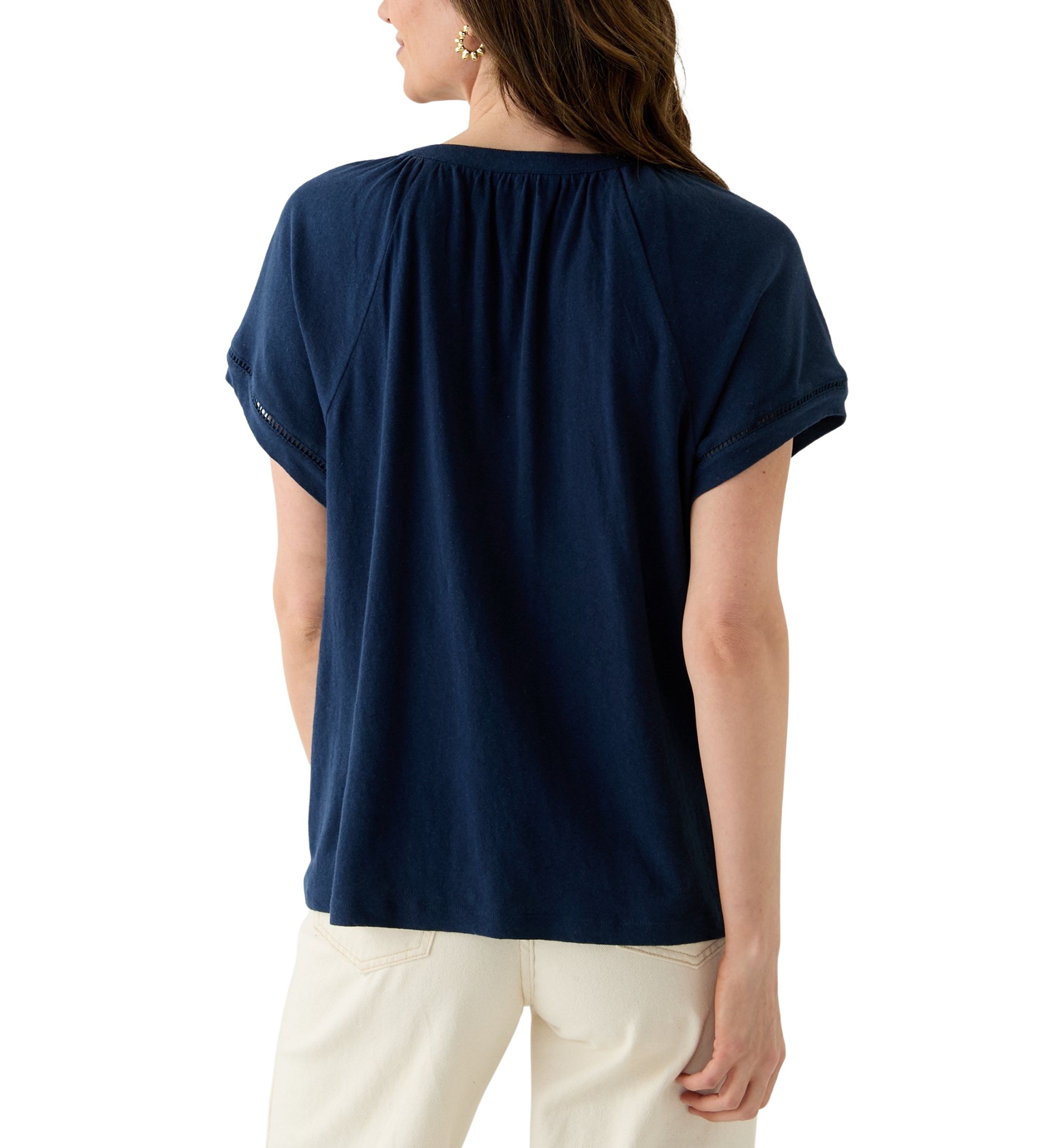 Womens Split Neck T-Shirt