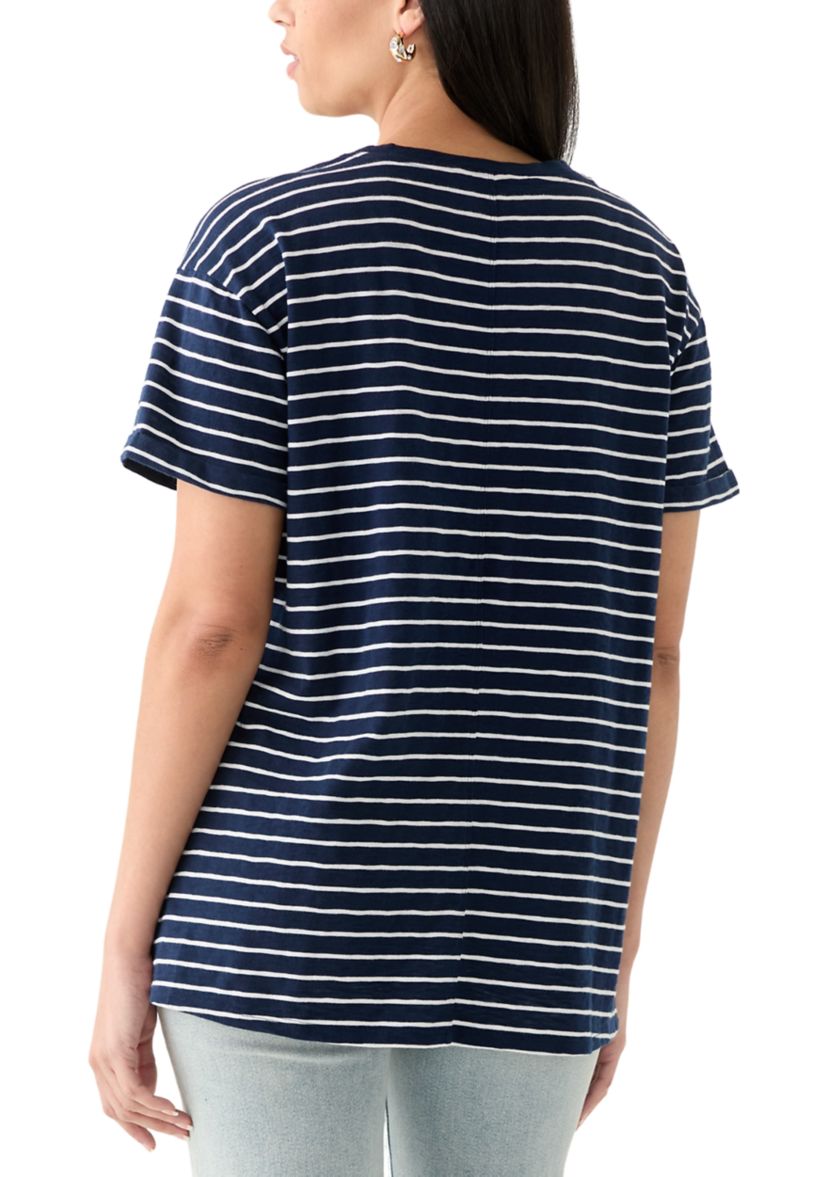 Womens Yarn Dyed Boyfriend T-Shirt