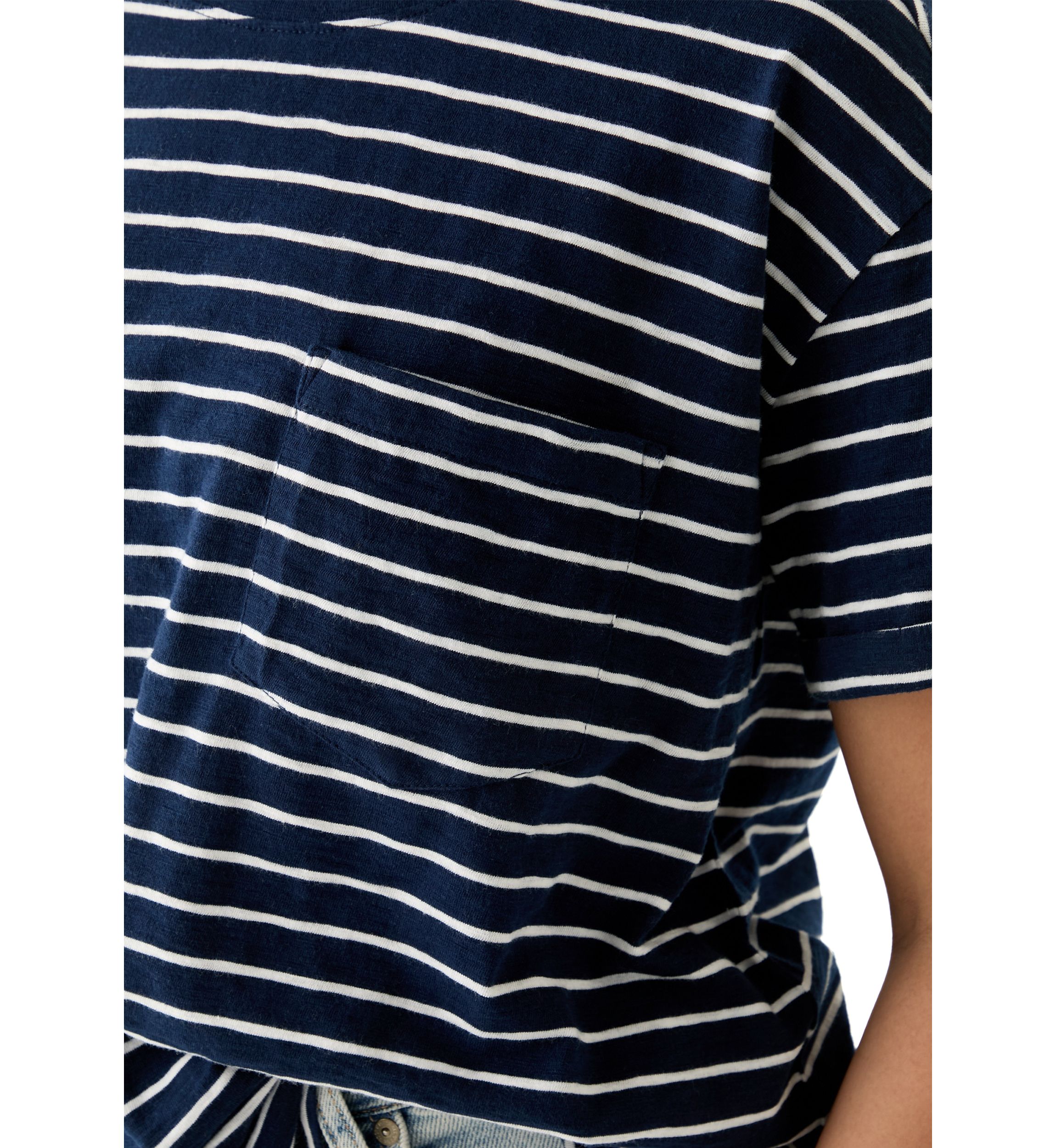 Womens Yarn Dyed Boyfriend T-Shirt