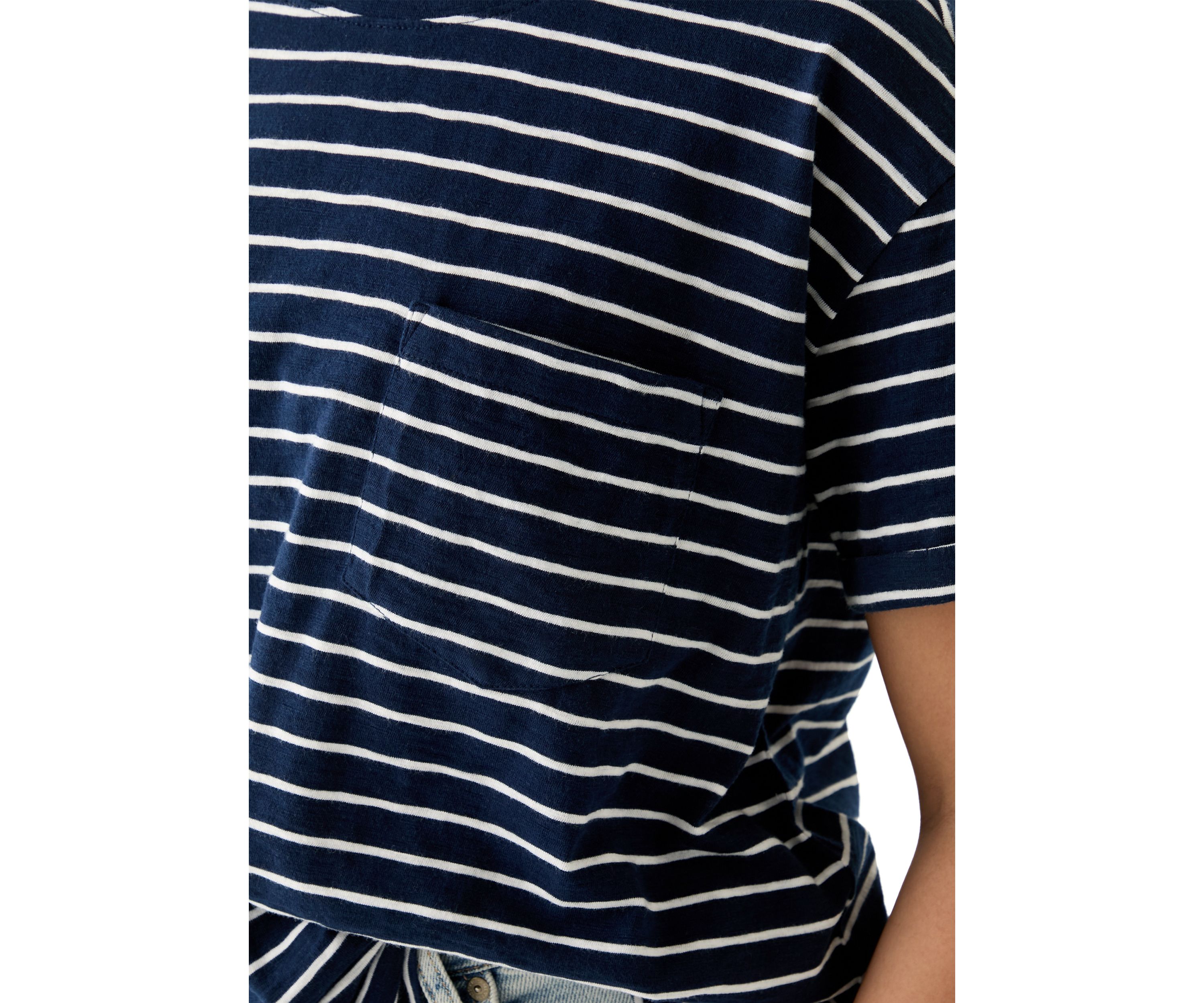 Womens Yarn Dyed Boyfriend T-Shirt