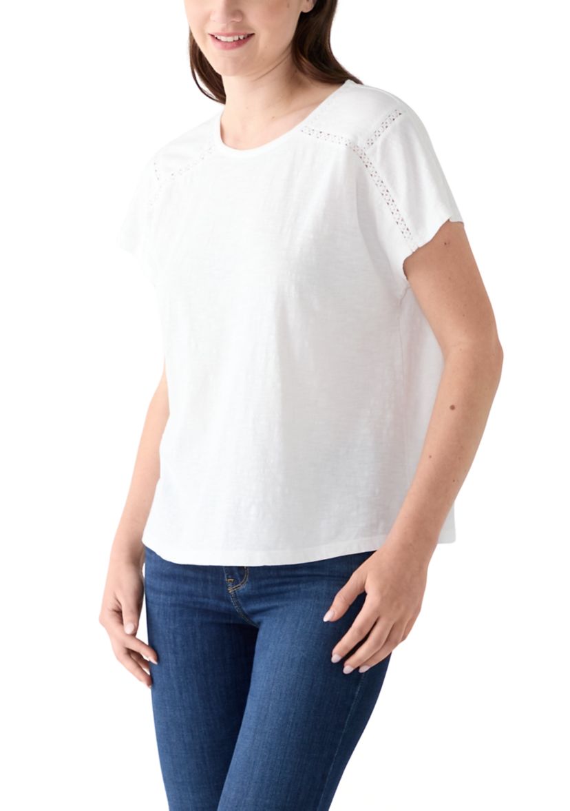Womens Short Sleeve Inset T-Shirt