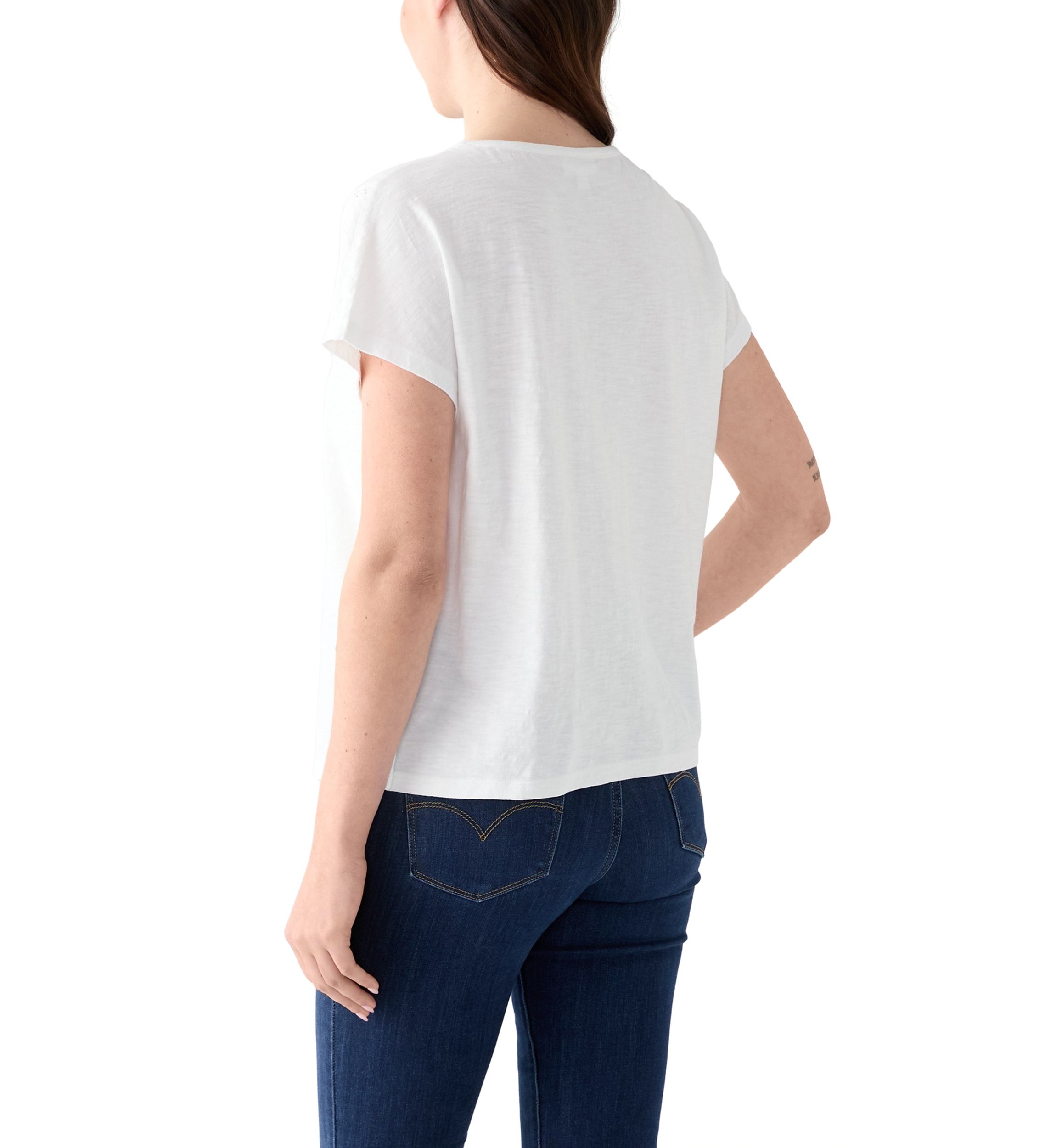 Womens Short Sleeve Inset T-Shirt