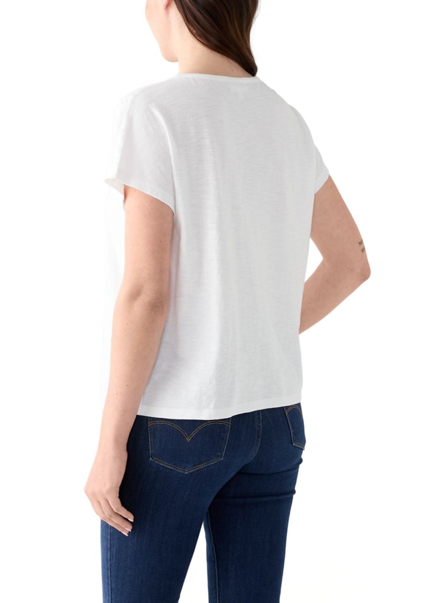 Womens Short Sleeve Inset T-Shirt