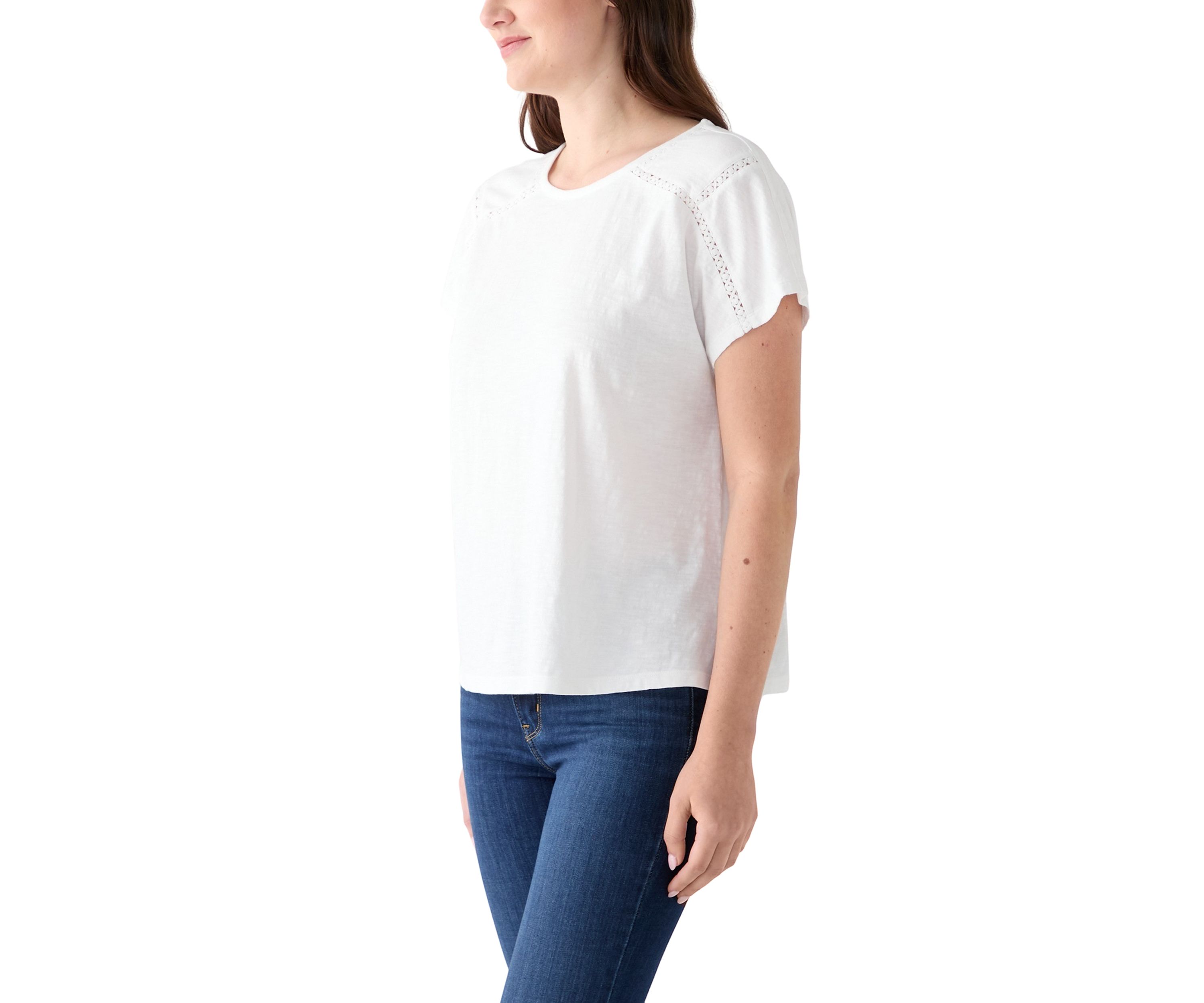 Womens Short Sleeve Inset T-Shirt