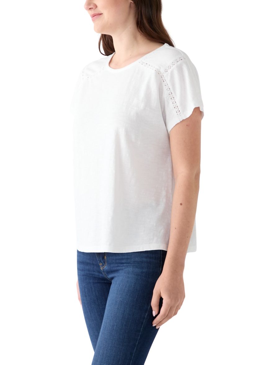 Womens Short Sleeve Inset T-Shirt