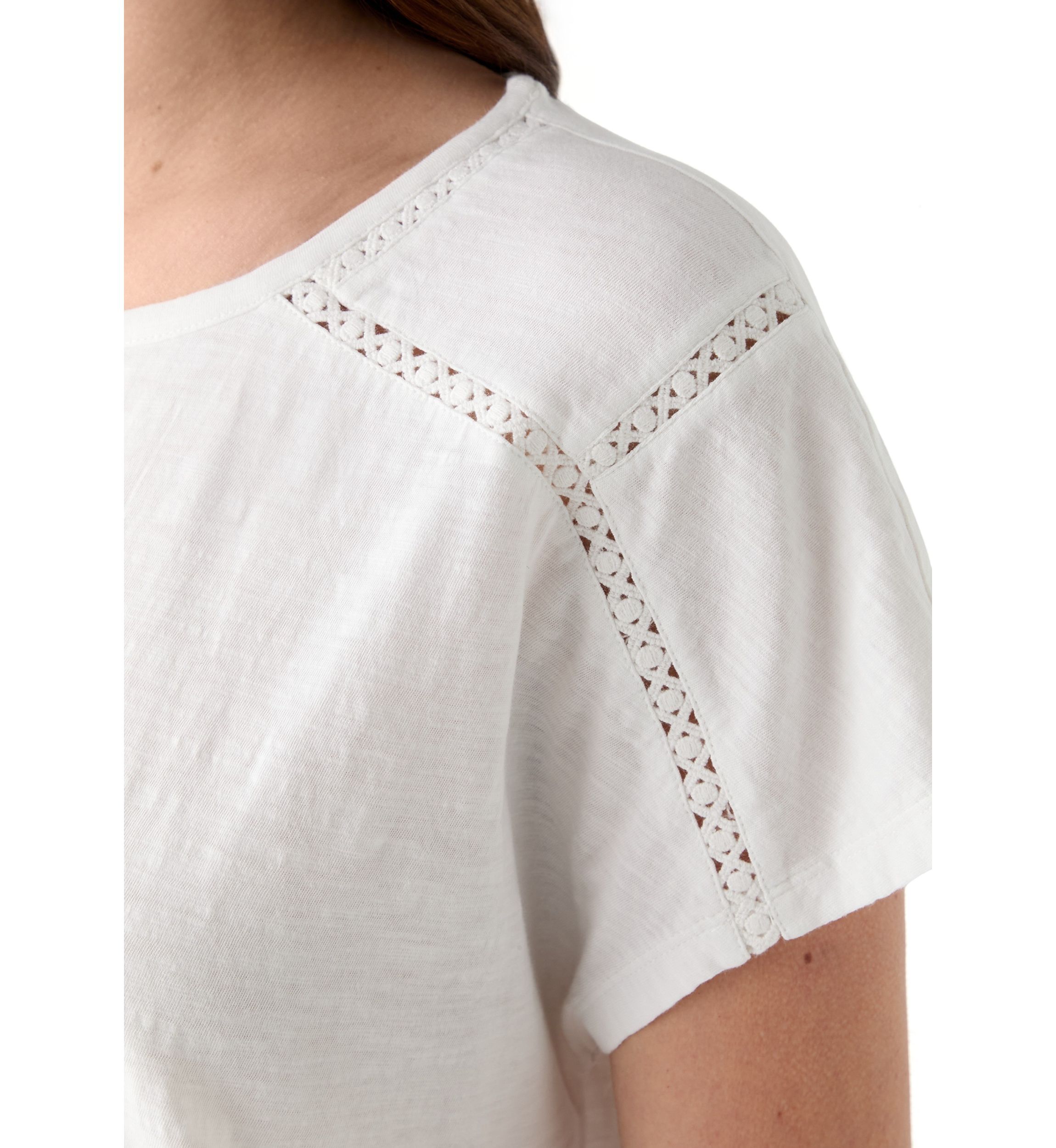 Womens Short Sleeve Inset T-Shirt