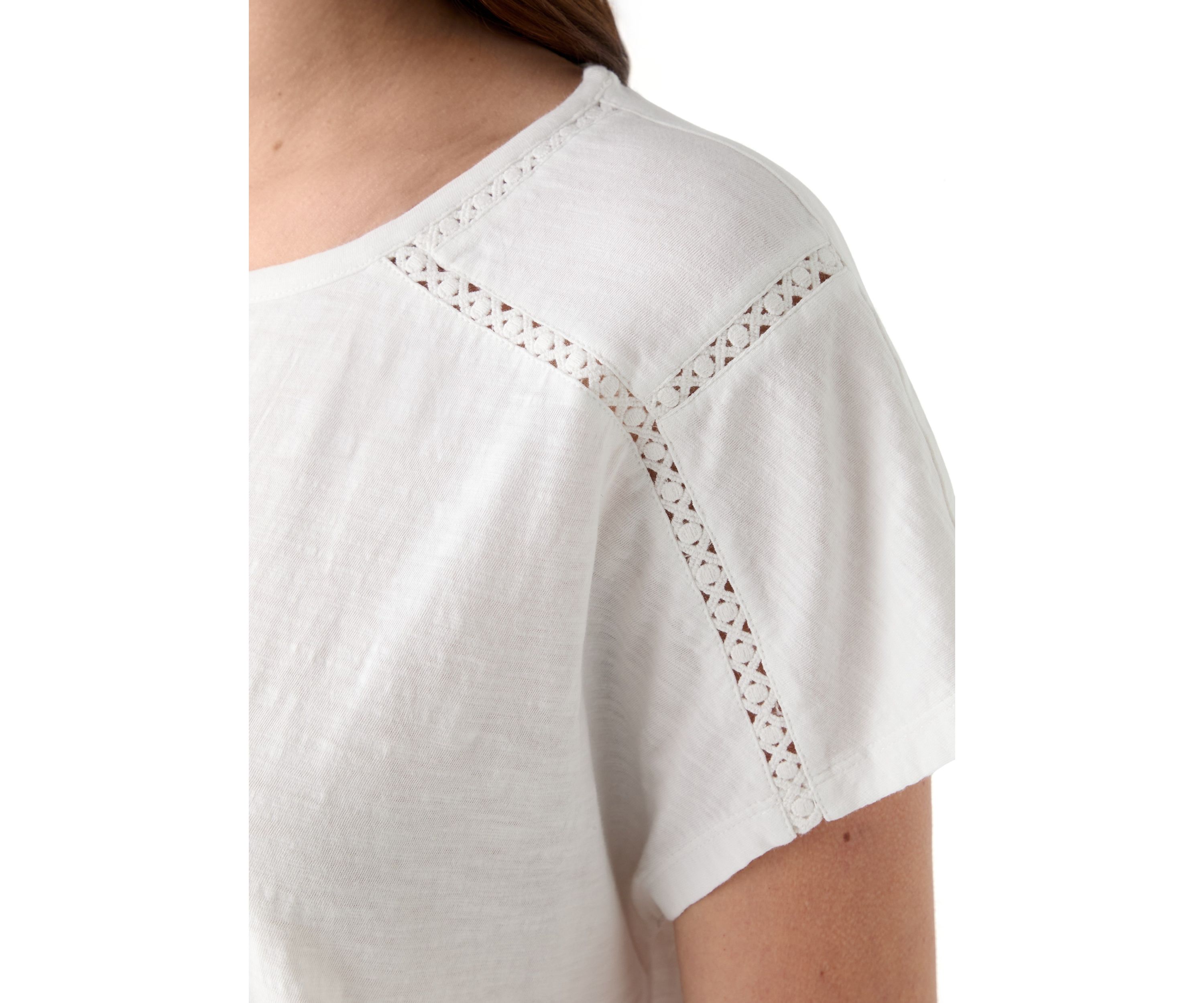 Womens Short Sleeve Inset T-Shirt