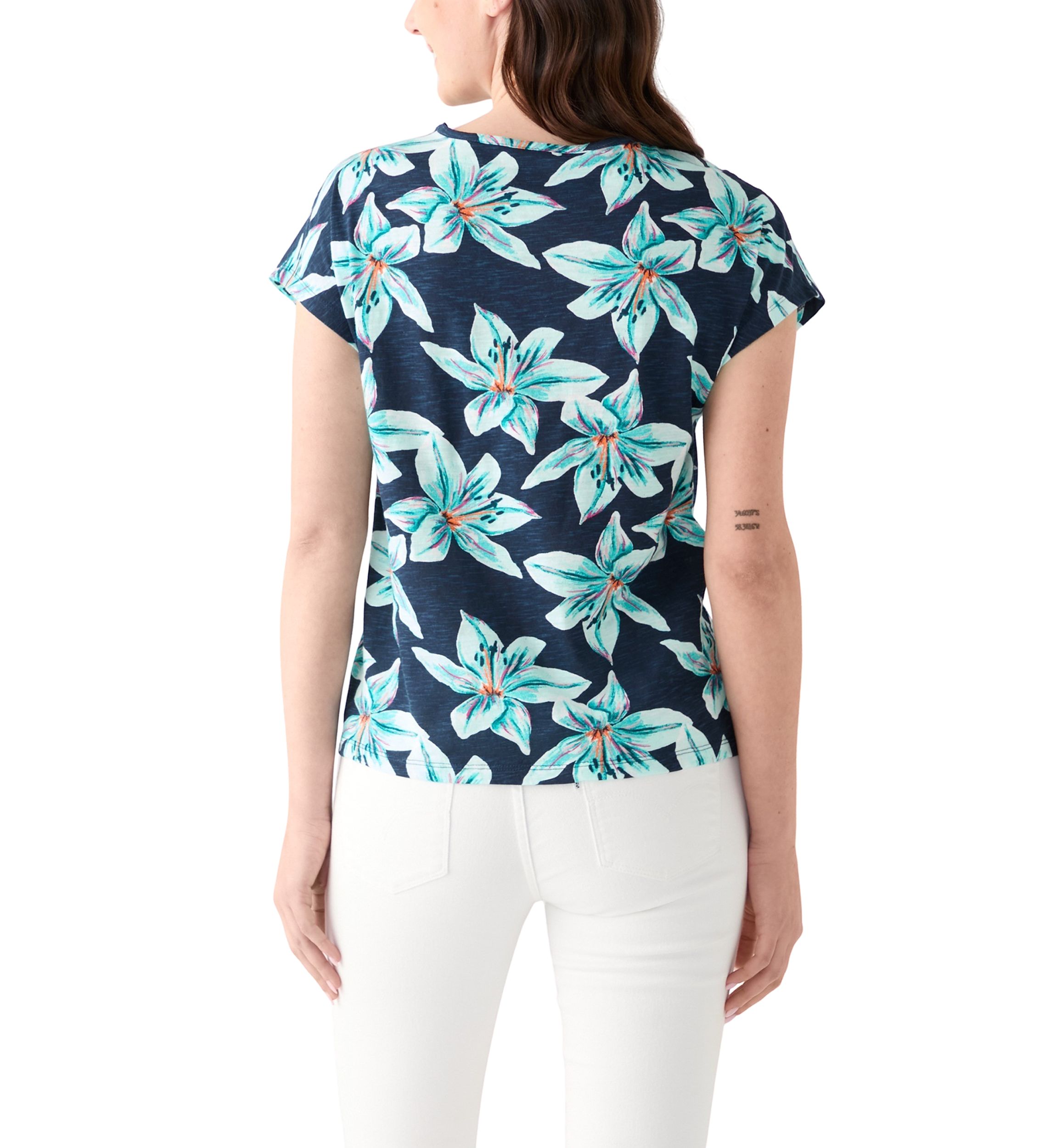 Womens Short Sleeve Printed Top 
