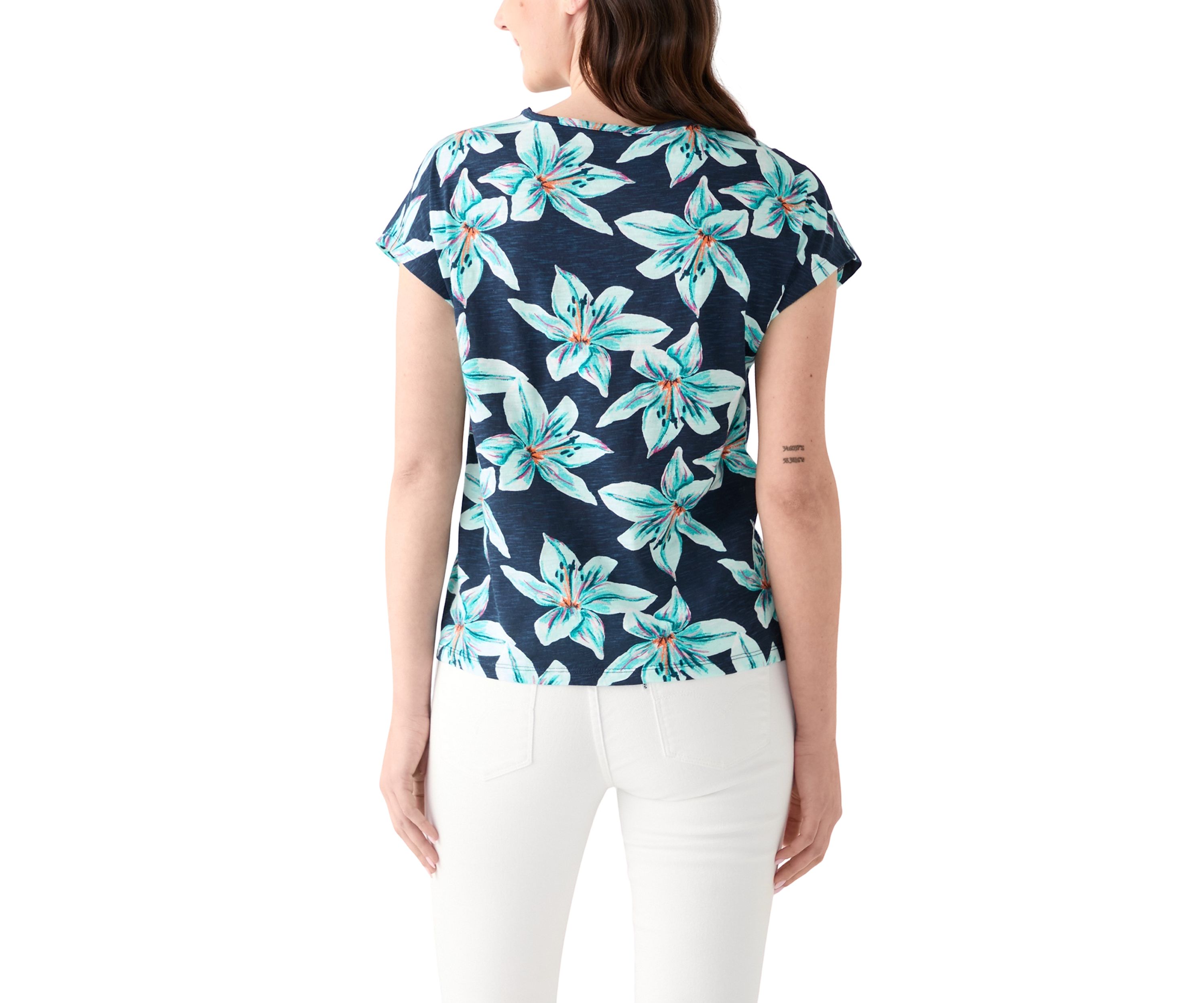 Womens Short Sleeve Printed Top 