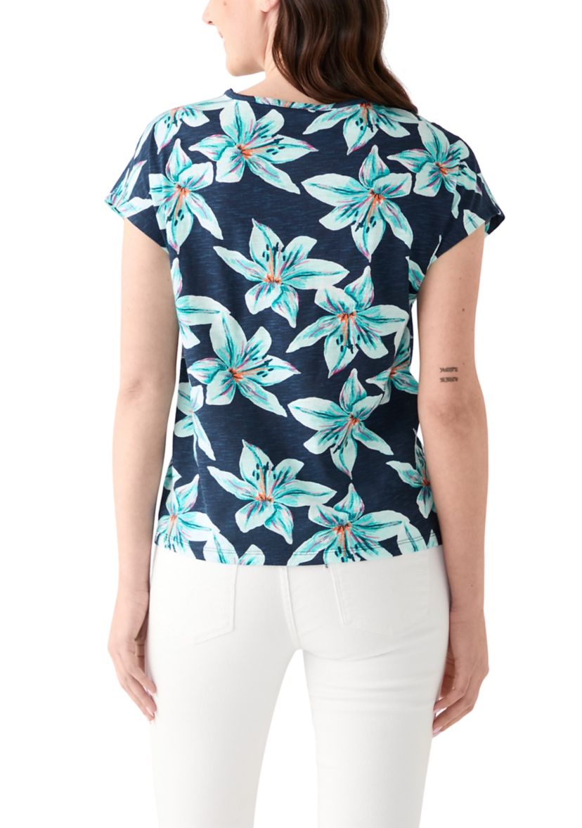 Womens Short Sleeve Printed Top 