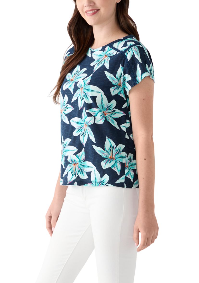 Womens Short Sleeve Printed Top 