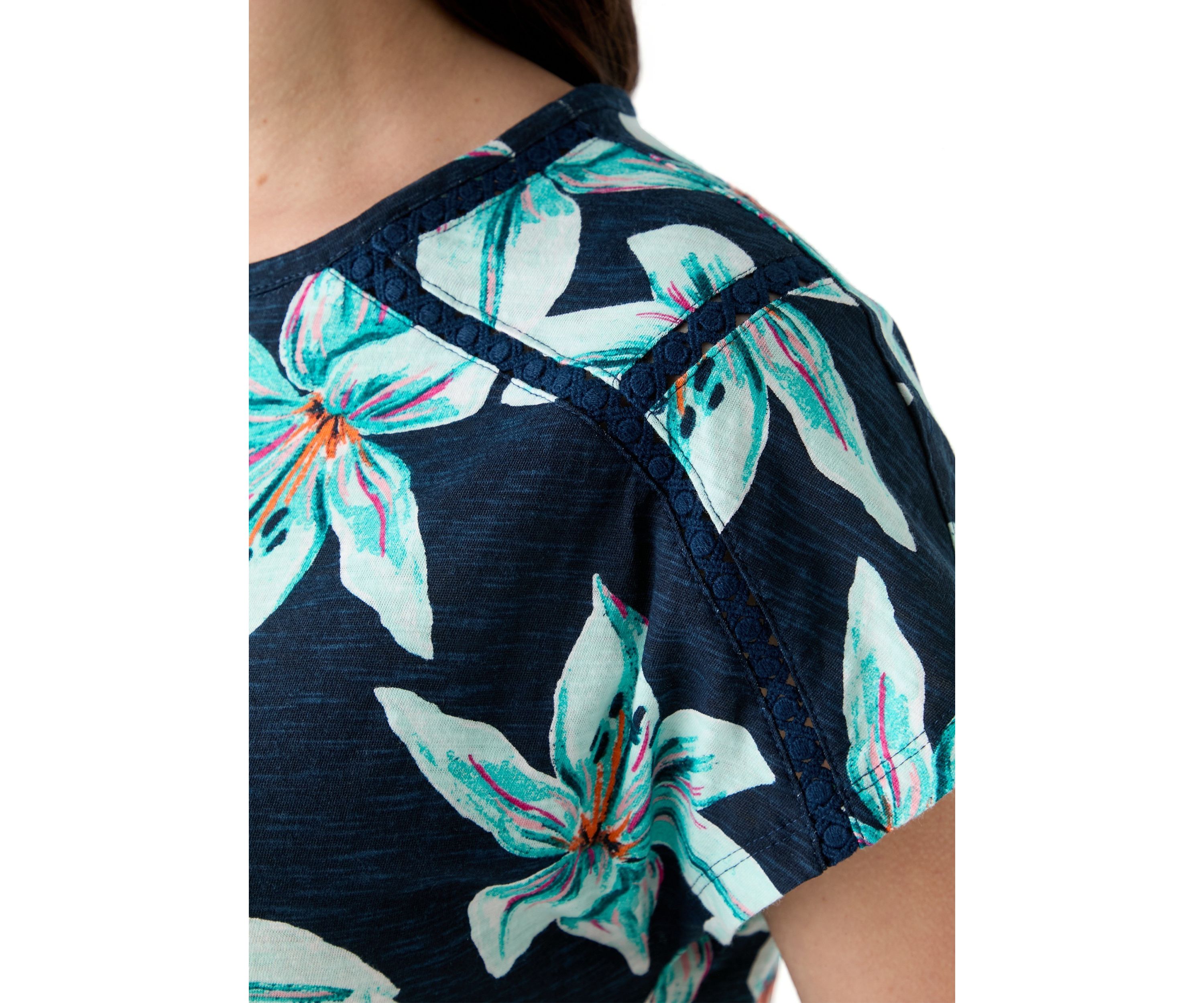 Womens Short Sleeve Printed Top 