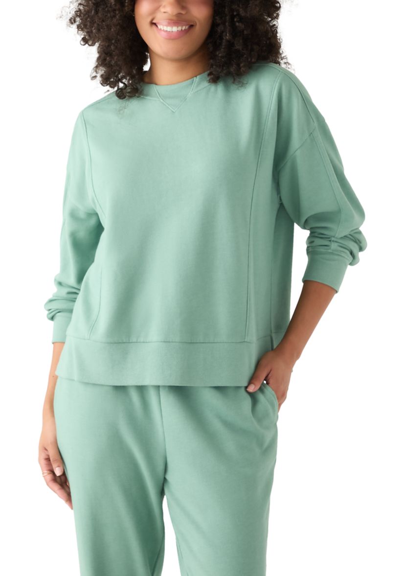Womens Long Sleeve Seamed Sweatshirt