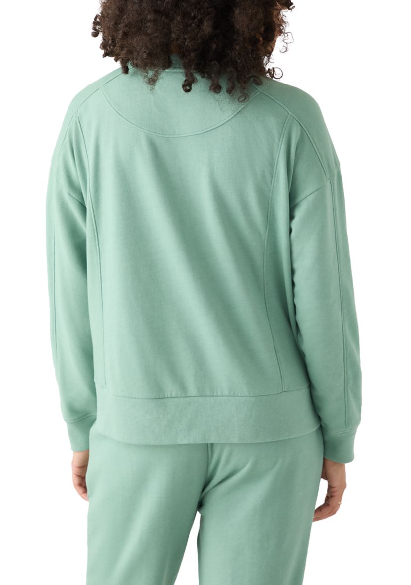 Womens Long Sleeve Seamed Sweatshirt