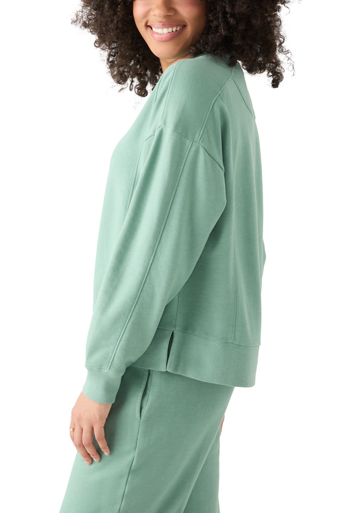 Womens Long Sleeve Seamed Sweatshirt