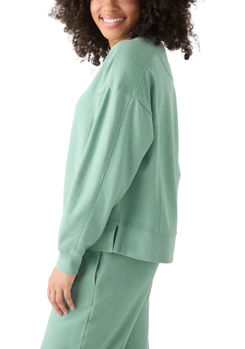 Womens Long Sleeve Seamed Sweatshirt