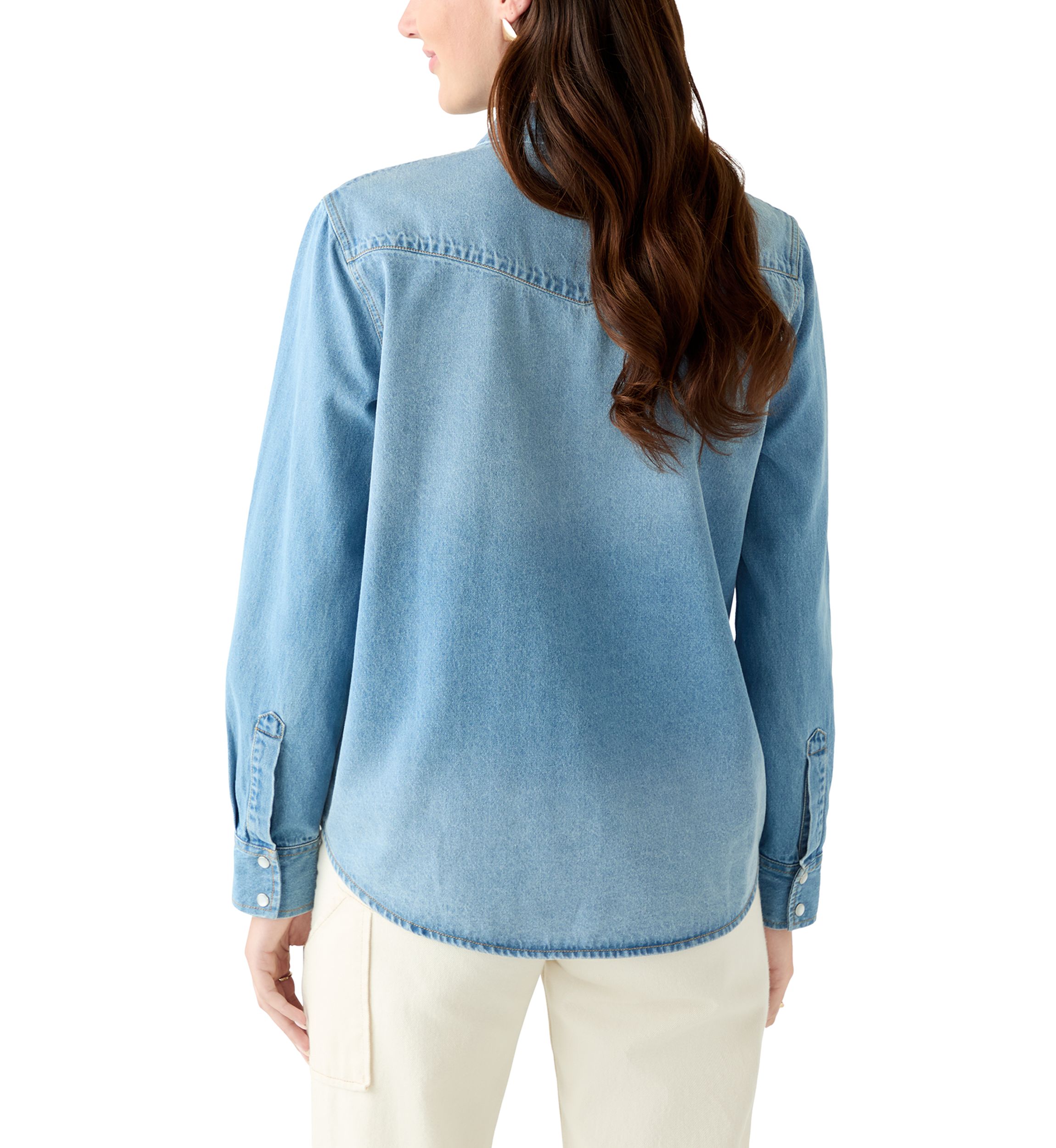 Womens Long Sleeve Western Denim Shirt