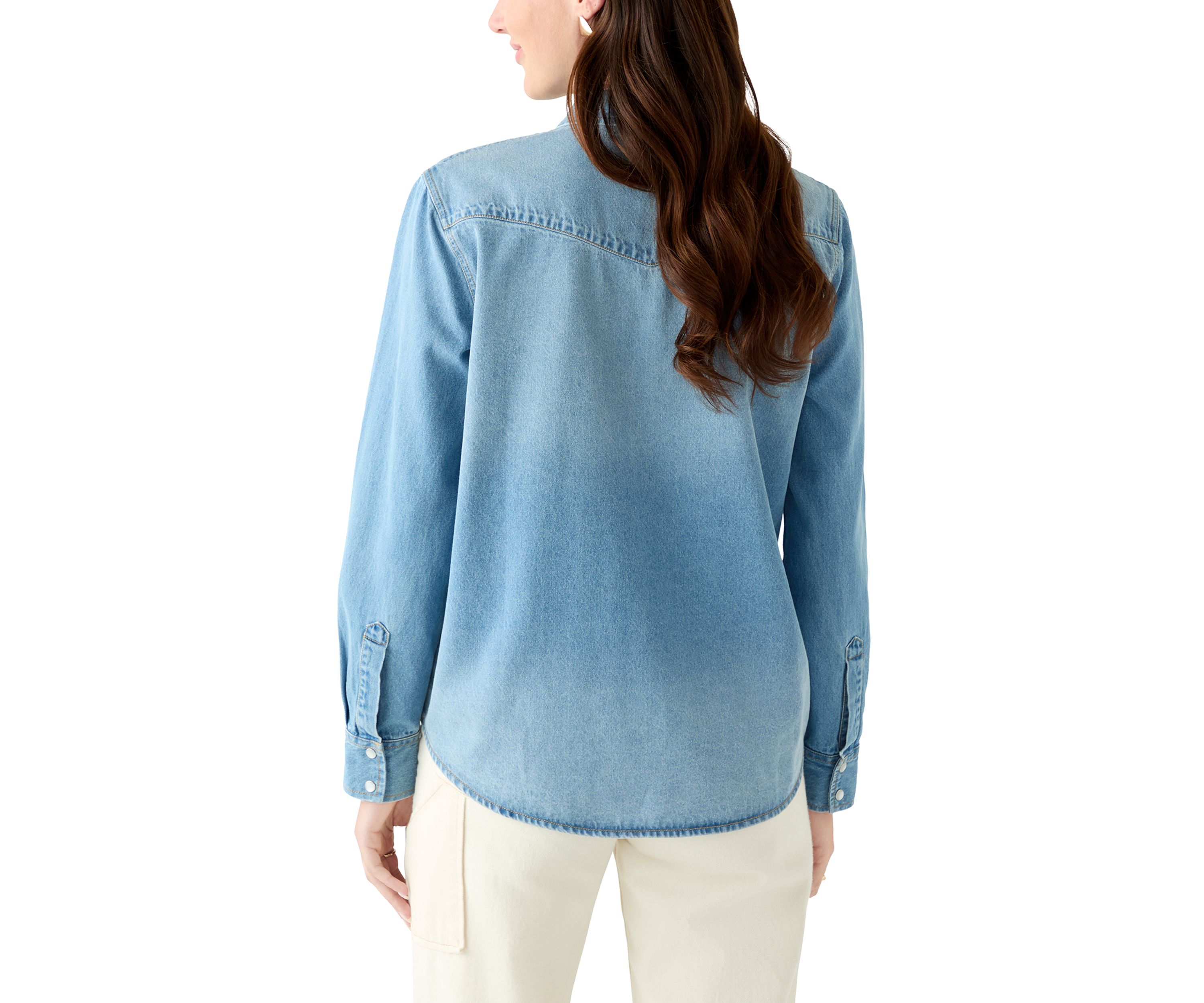 Womens Long Sleeve Western Denim Shirt