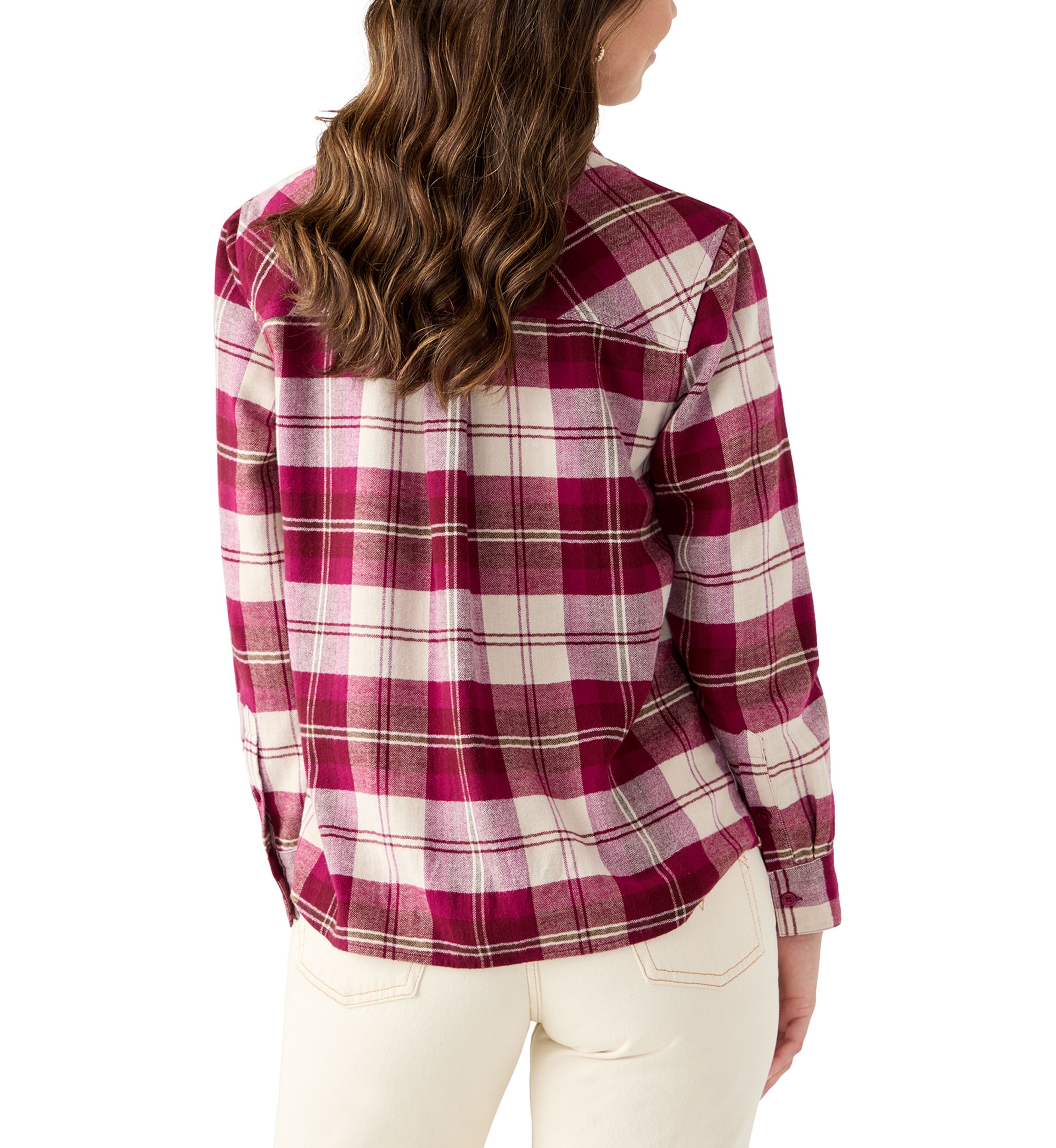 Womens Long Sleeve Soft Button Down Top