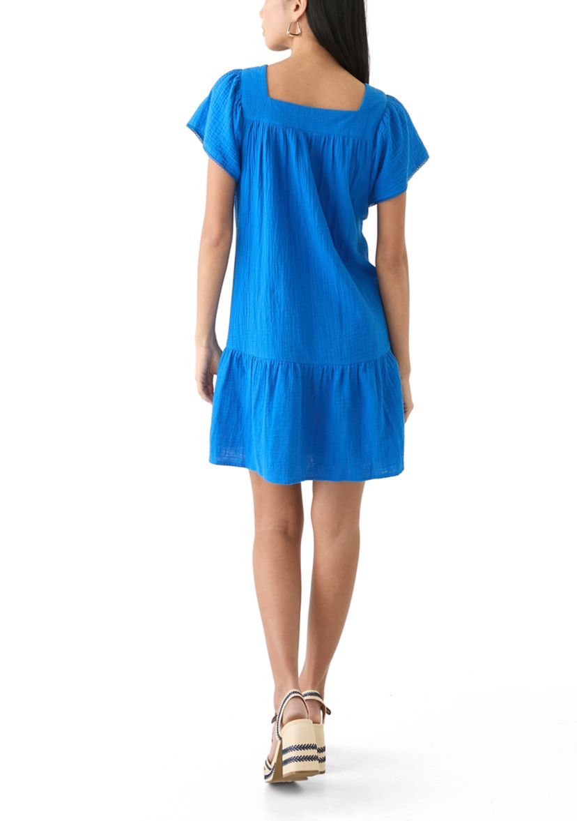 Womens Square Neck Mini Dress