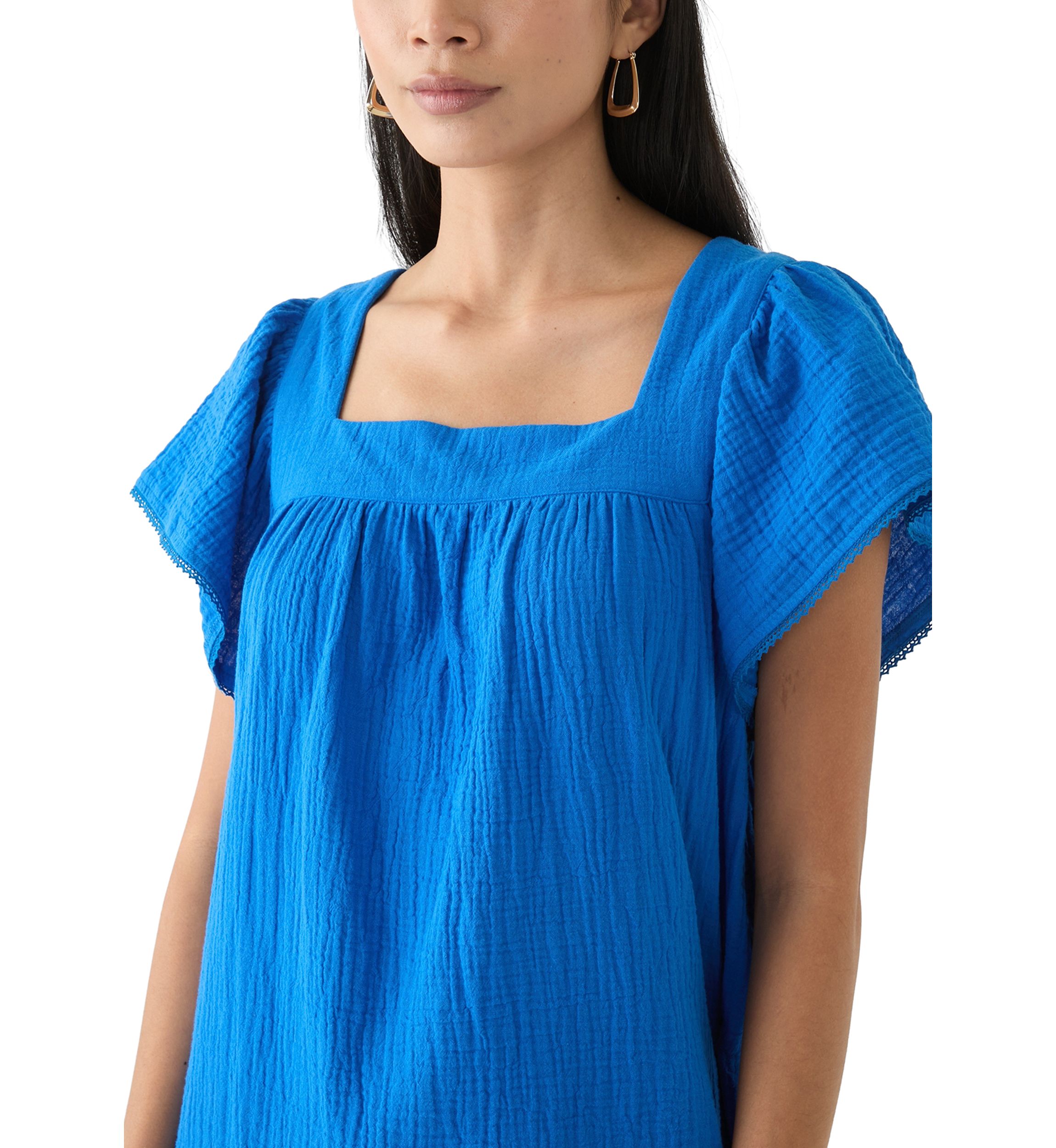 Womens Square Neck Mini Dress