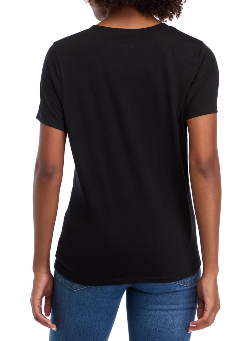 Womens Solid Short Sleeve T-Shirt