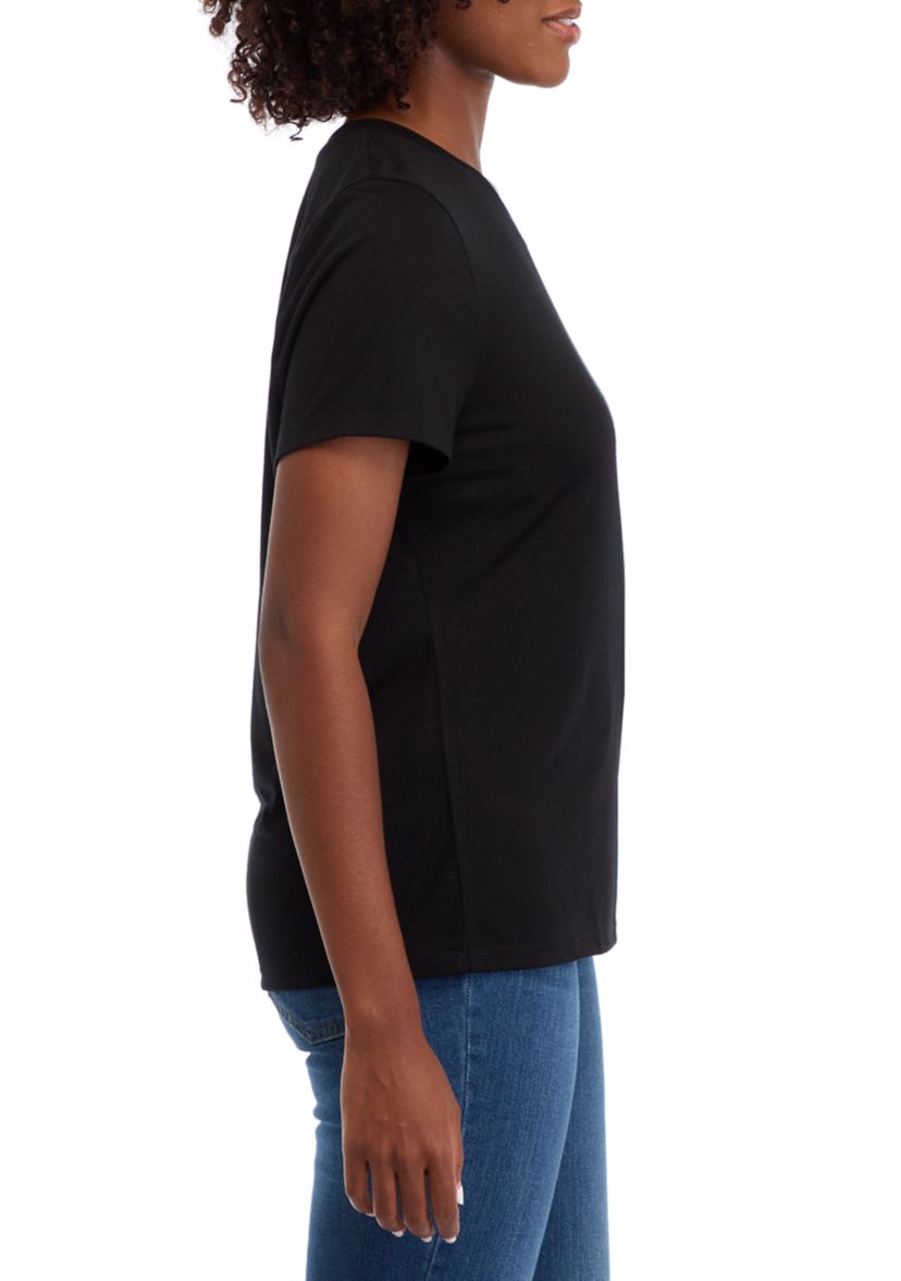 Womens Solid Short Sleeve T-Shirt