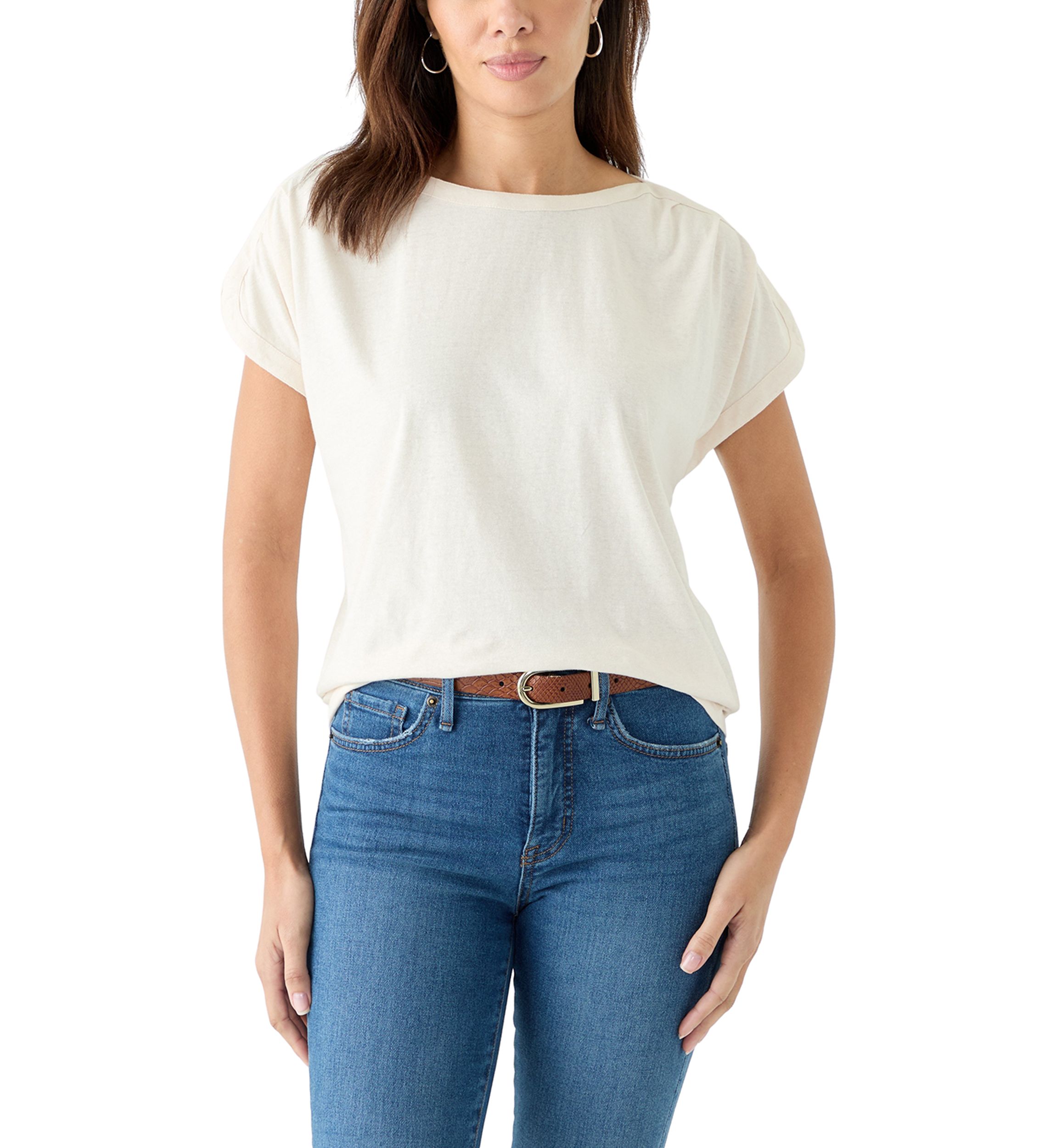 Womens Dolphin Sleeve Solid Top 