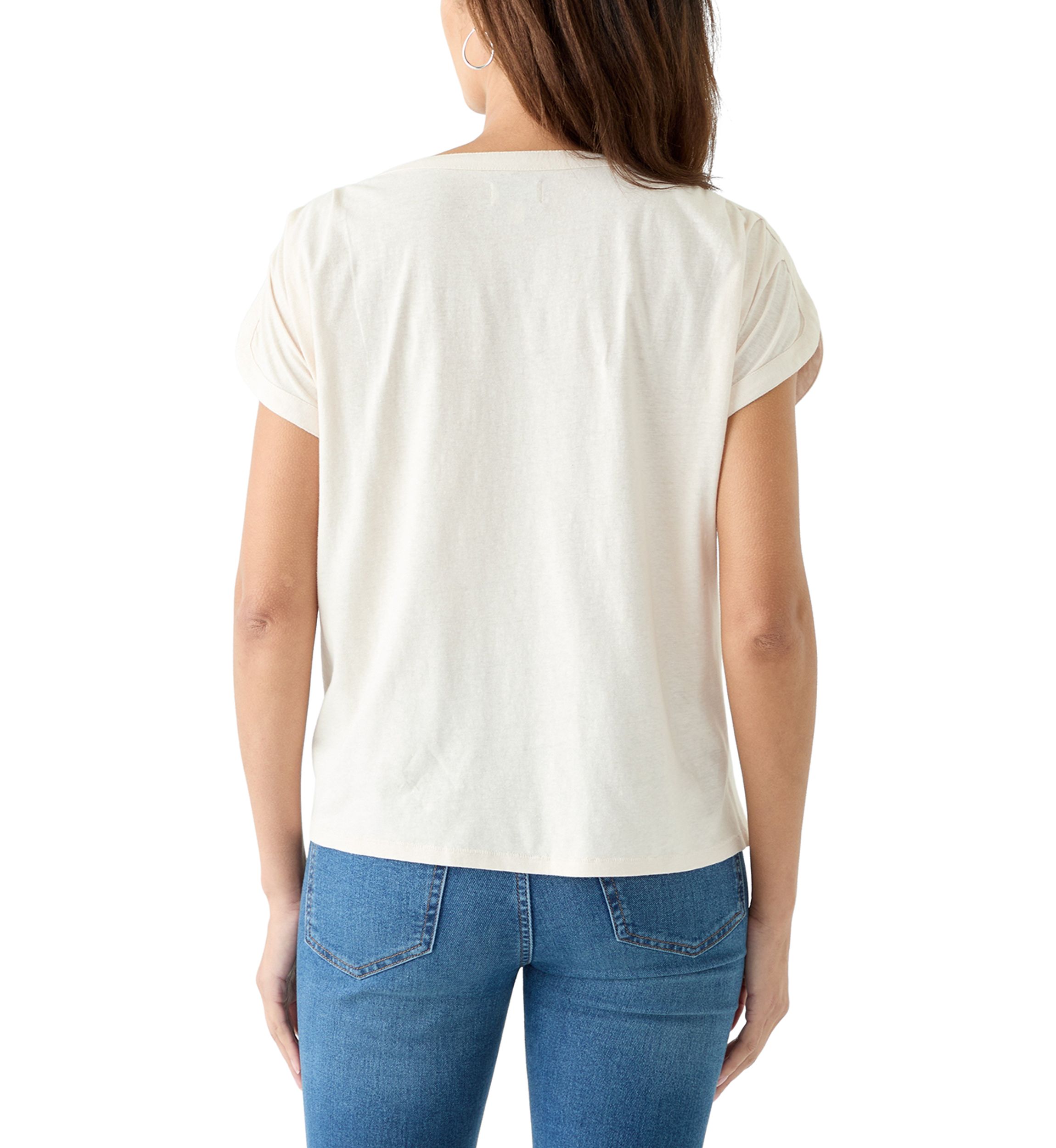 Womens Dolphin Sleeve Solid Top 
