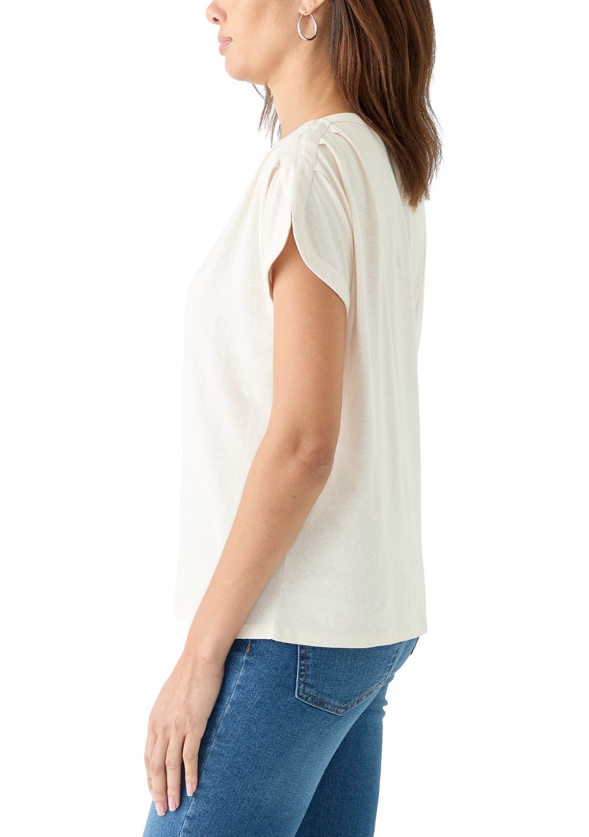 Womens Dolphin Sleeve Solid Top 