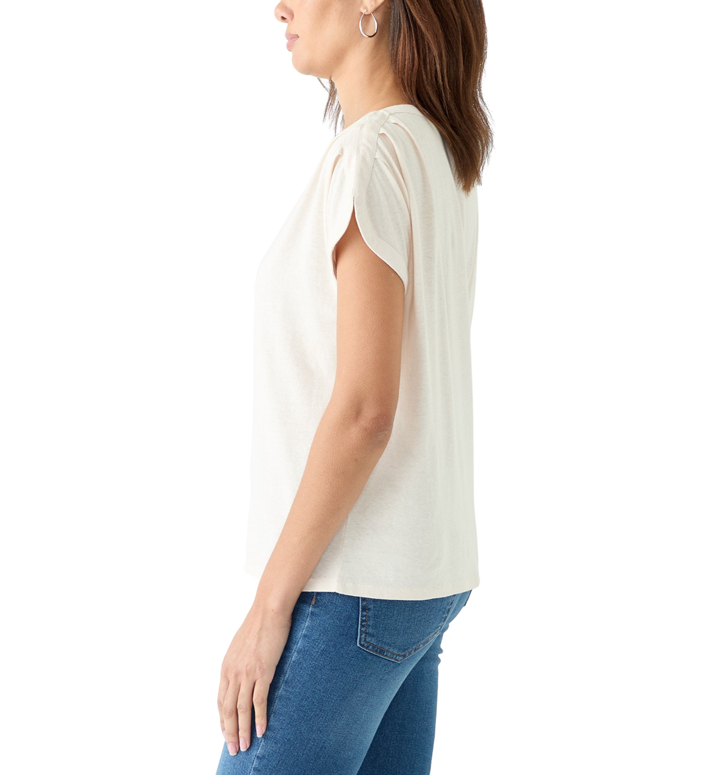 Womens Dolphin Sleeve Solid Top 